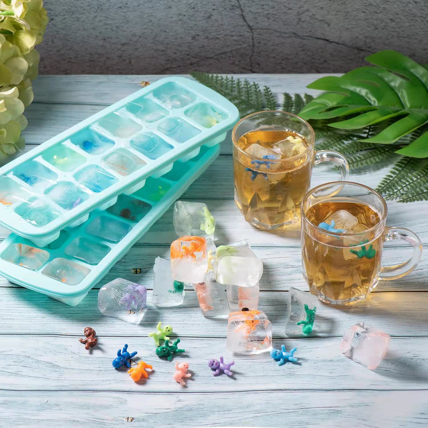 ZZYFGH 100 Mini Plastic Babies 10 Colors Tiny Baby Figurines for Baby Shower Ice Cube Game  Bulk Small King Cake Babies Dolls 1 Inch Little Babies