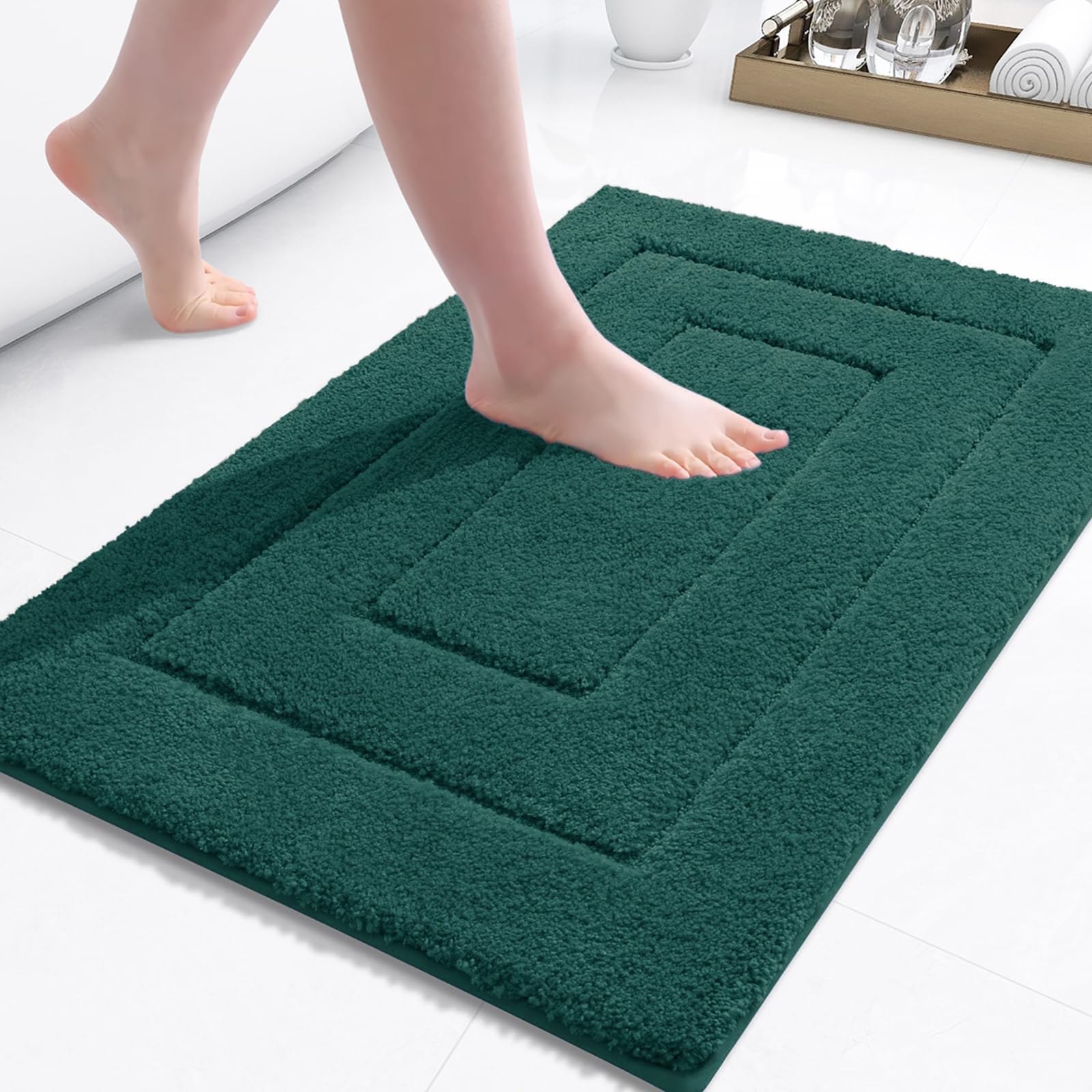 Buganda Bathroom Rugs, 30'' X 20'', Soft And Absorbent Microfiber Bath Rugs, Non-Slip Shaggy Bath Carpet, Machine Wash Dry Bath