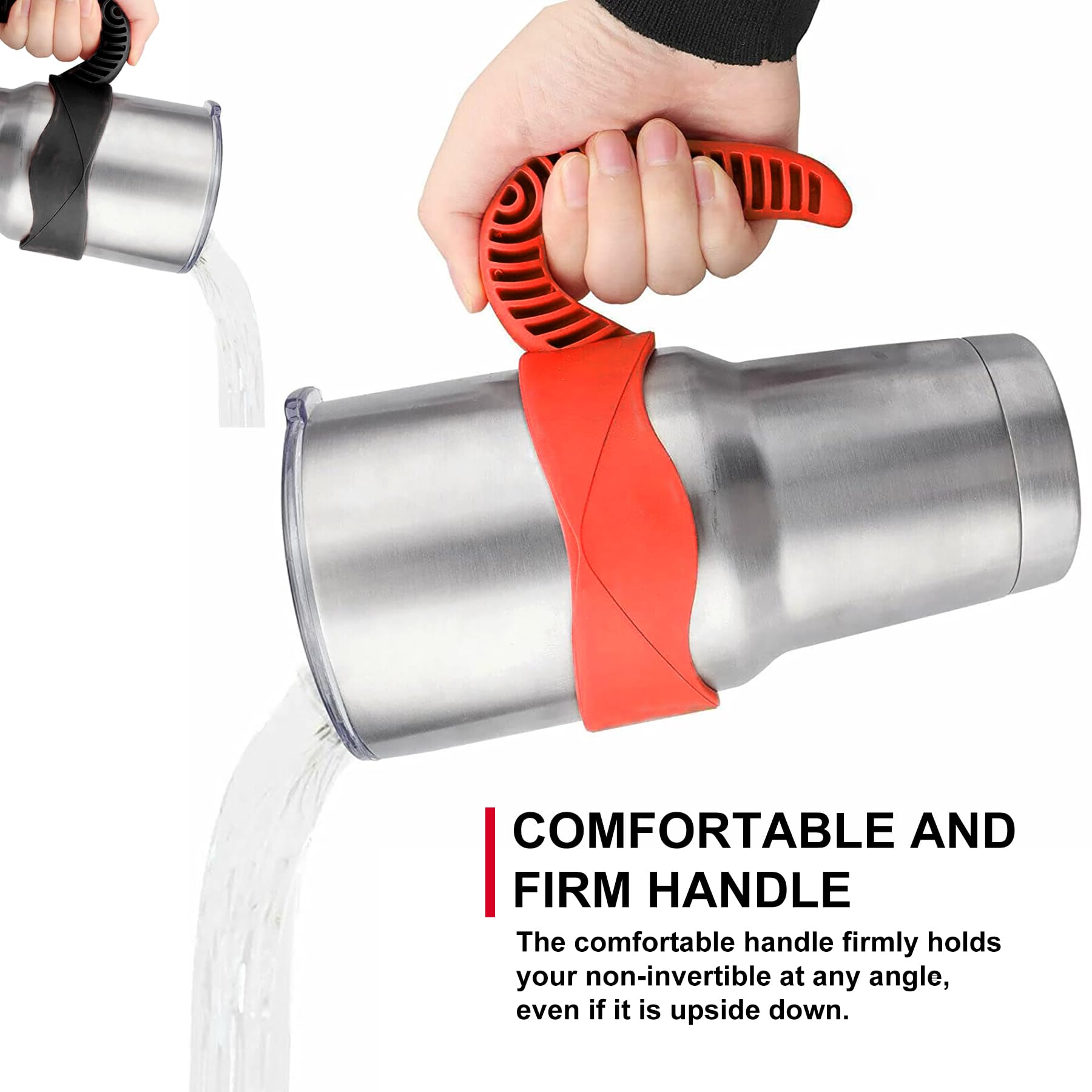 Aicmei 20 Oz Cup Handle, Non-Slip Travel Mug Grip Cup Holder, Comfortable Replacement Handle For Stainless Steel Mugs And More T