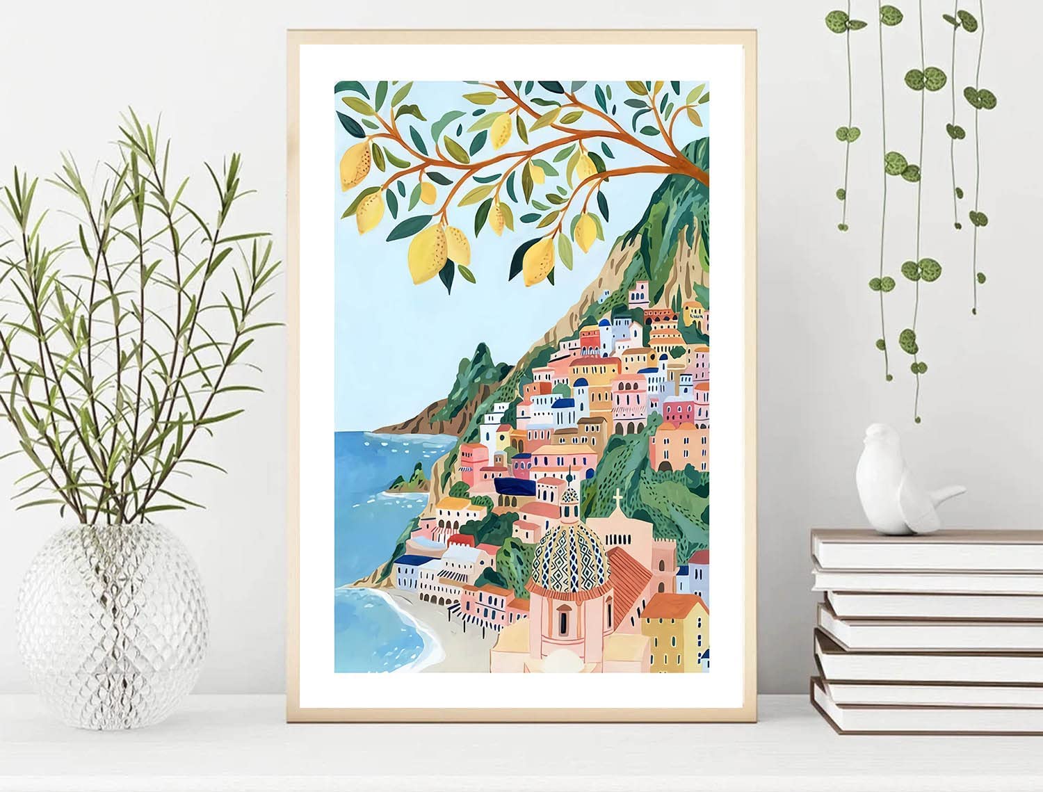 Positano, Amalfi Coast Art Print, Italy Art Print, Travel Gift, Travel Poster, Europe Print, Italian Coast, Italian Riviera, Hou
