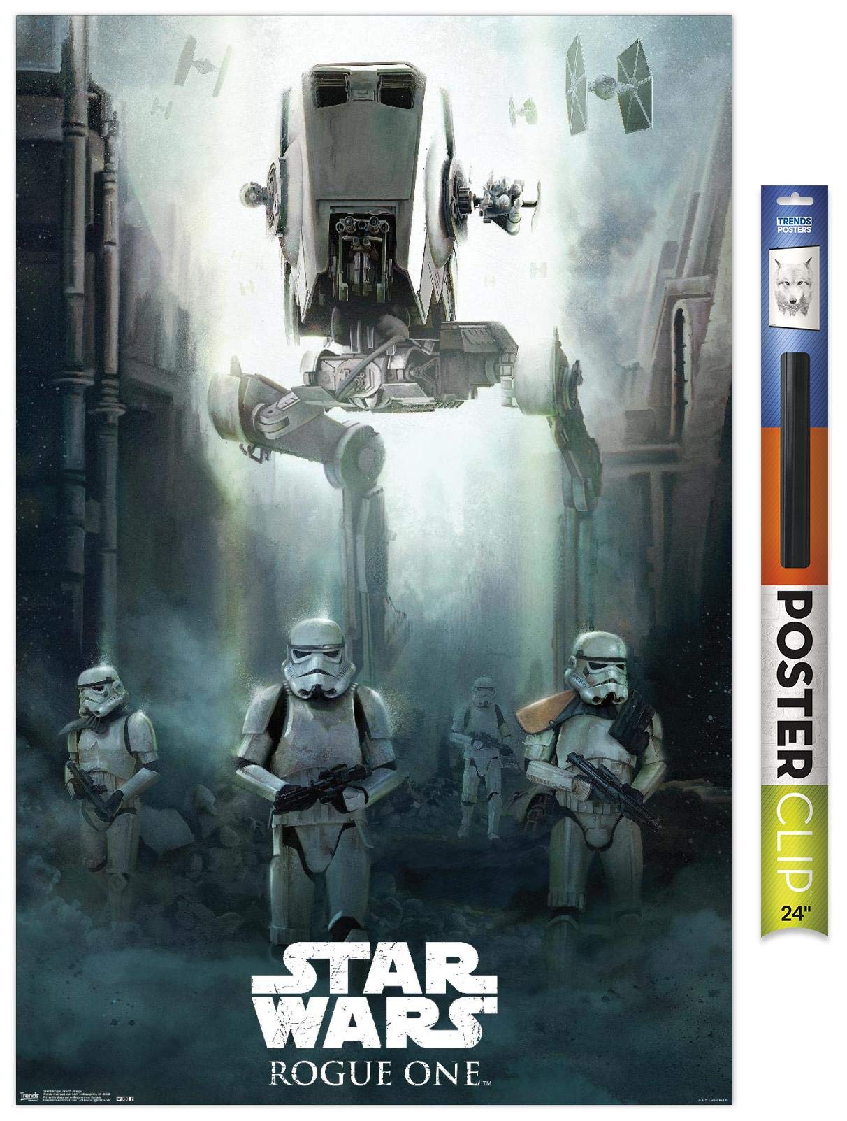 Trends International Star Wars: Rogue One - Siege Wall Poster, 22.375'' X 34'', Premium Poster & Clip Bundle