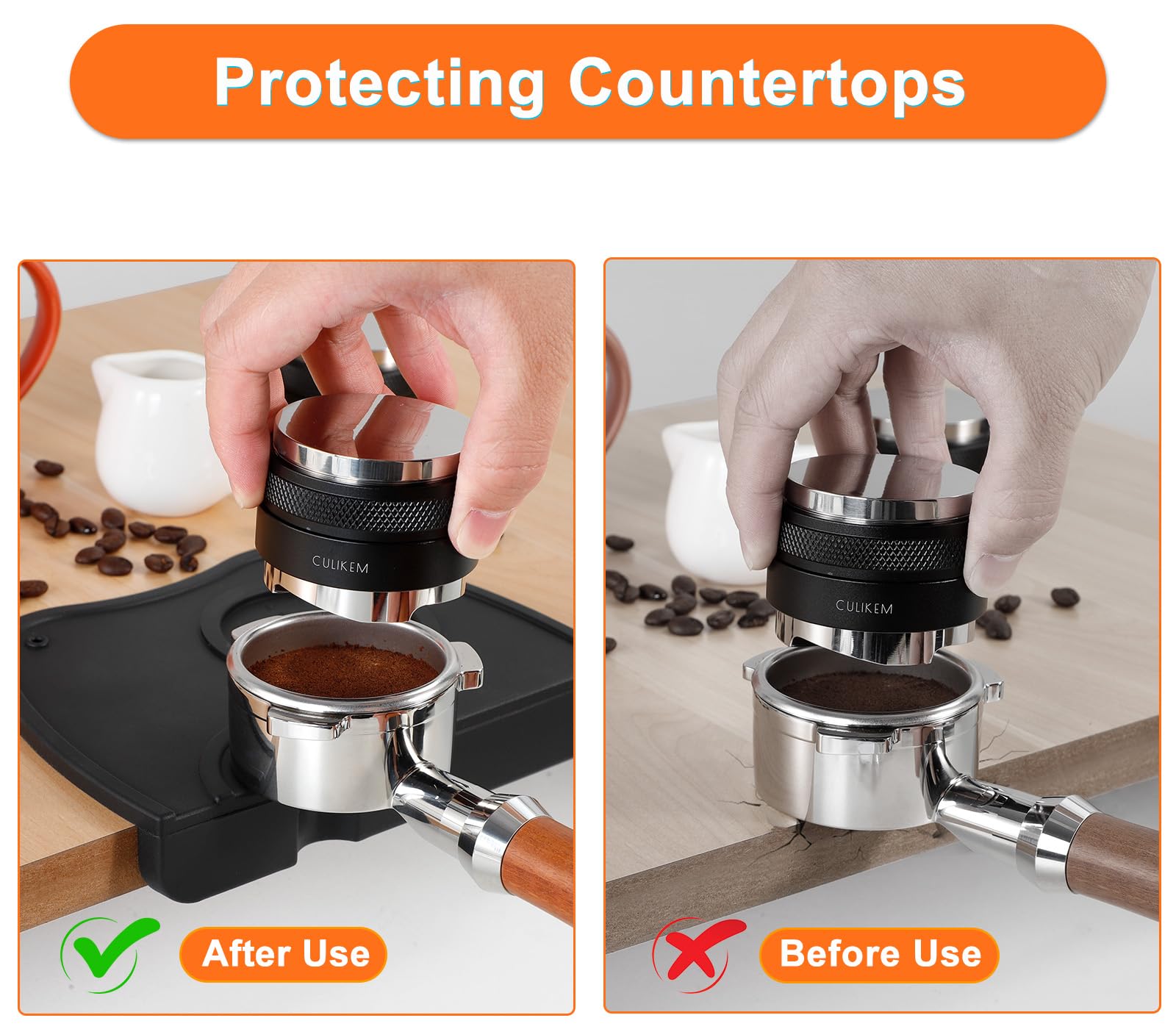 Espresso Tamper Mat Coffee Tamping - Culikem Espresso Tamping Mat For Espresso Machine, Food Safe Silicone Coffee Tamper Mat As
