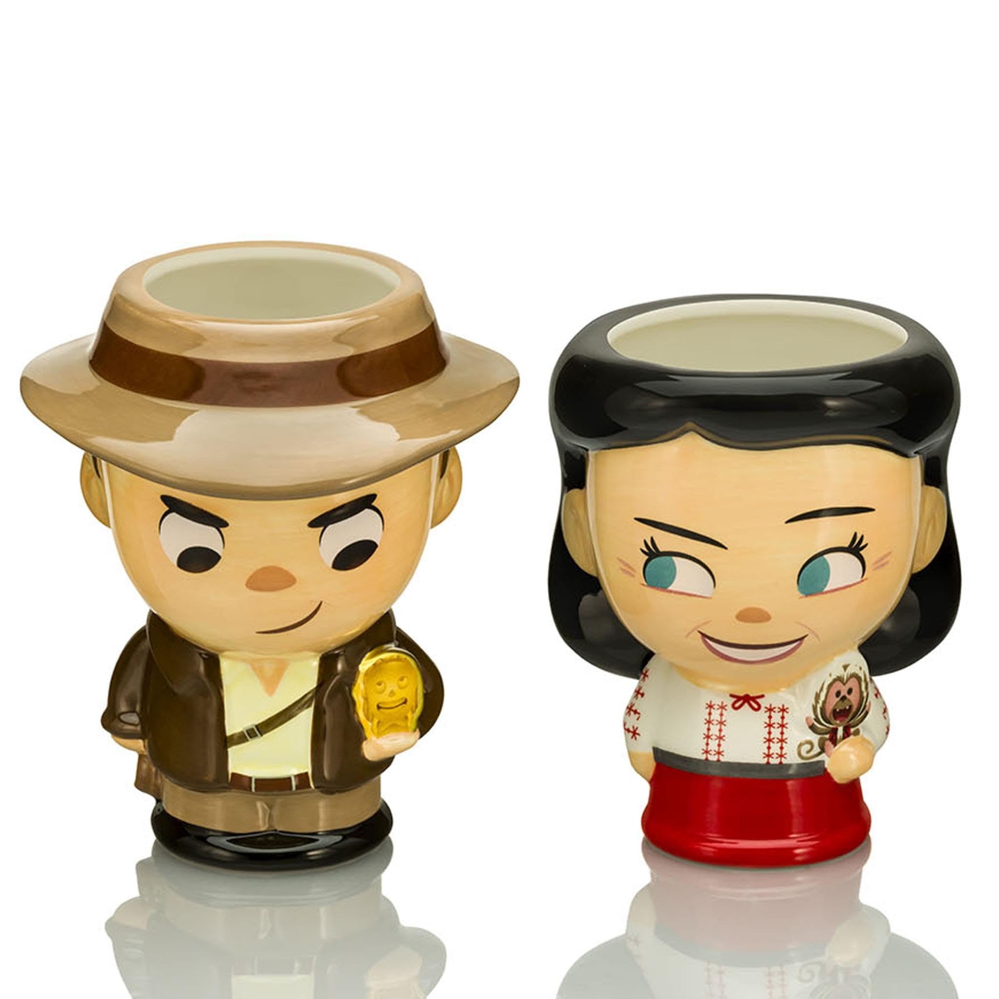Beeline Creative Indiana Jones & Marion Ravenwood Limited Edition 18-21oz Cupful of Cute Mug Set, Brown
