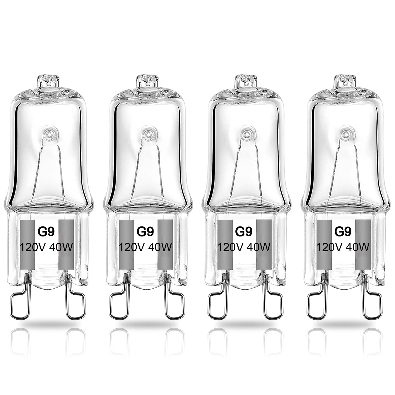 Dumiloo G9 Halogen Light Bulb 40W For Whirlpool Microwave Oven, Whirlpool Over The Stove Range Microwave, Replace W10709921 (4 P