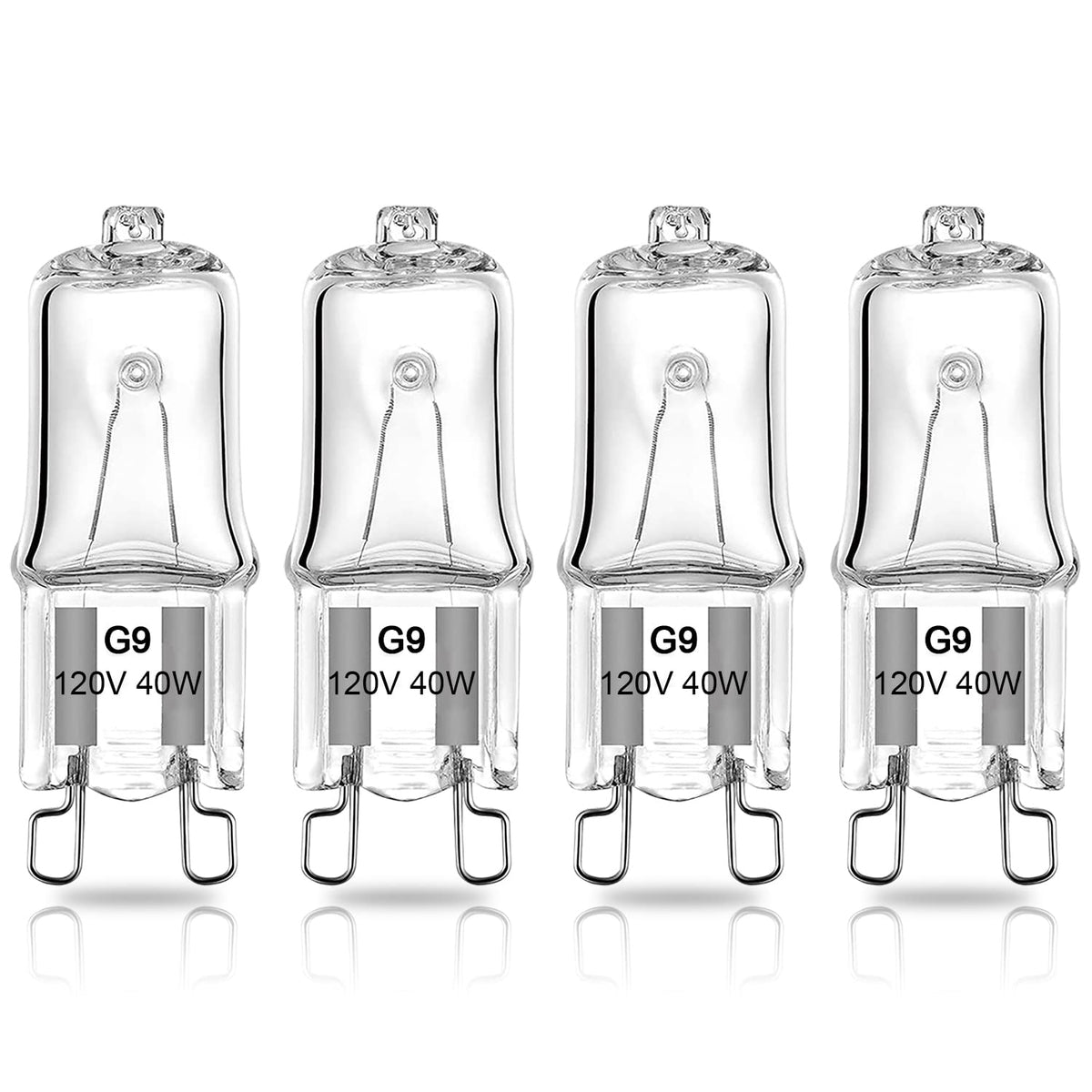 Dumiloo G9 Halogen Light Bulb 40W For Whirlpool Microwave Oven, Whirlpool Over The Stove Range Microwave, Replace W10709921 (4 P