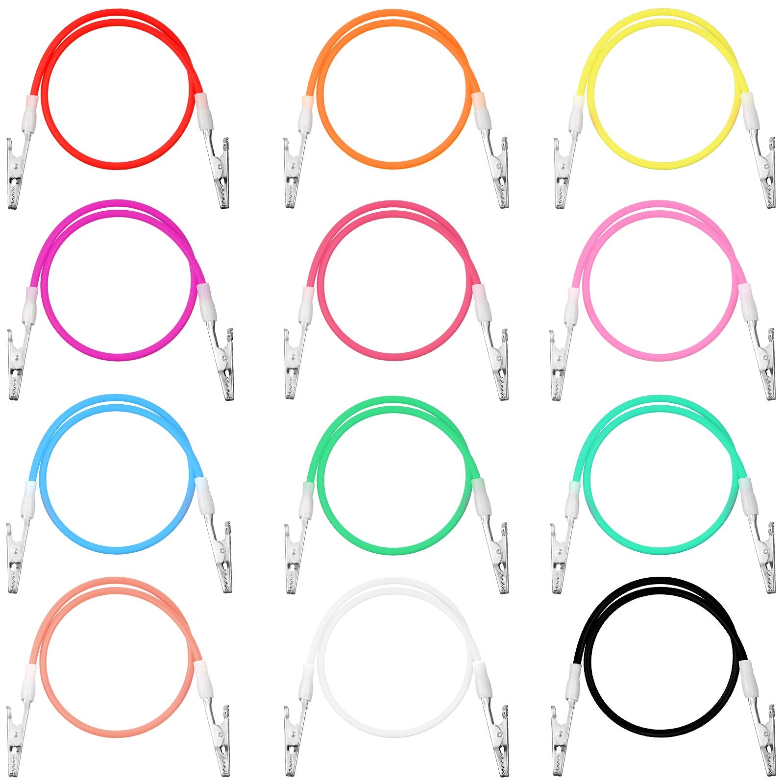 Patelai 12 Pieces Bib Holder Clip Napkin Dental Bib Clips Silicone Colorful Dentist Holder Clip Napkin Holder(Bright Color Serie