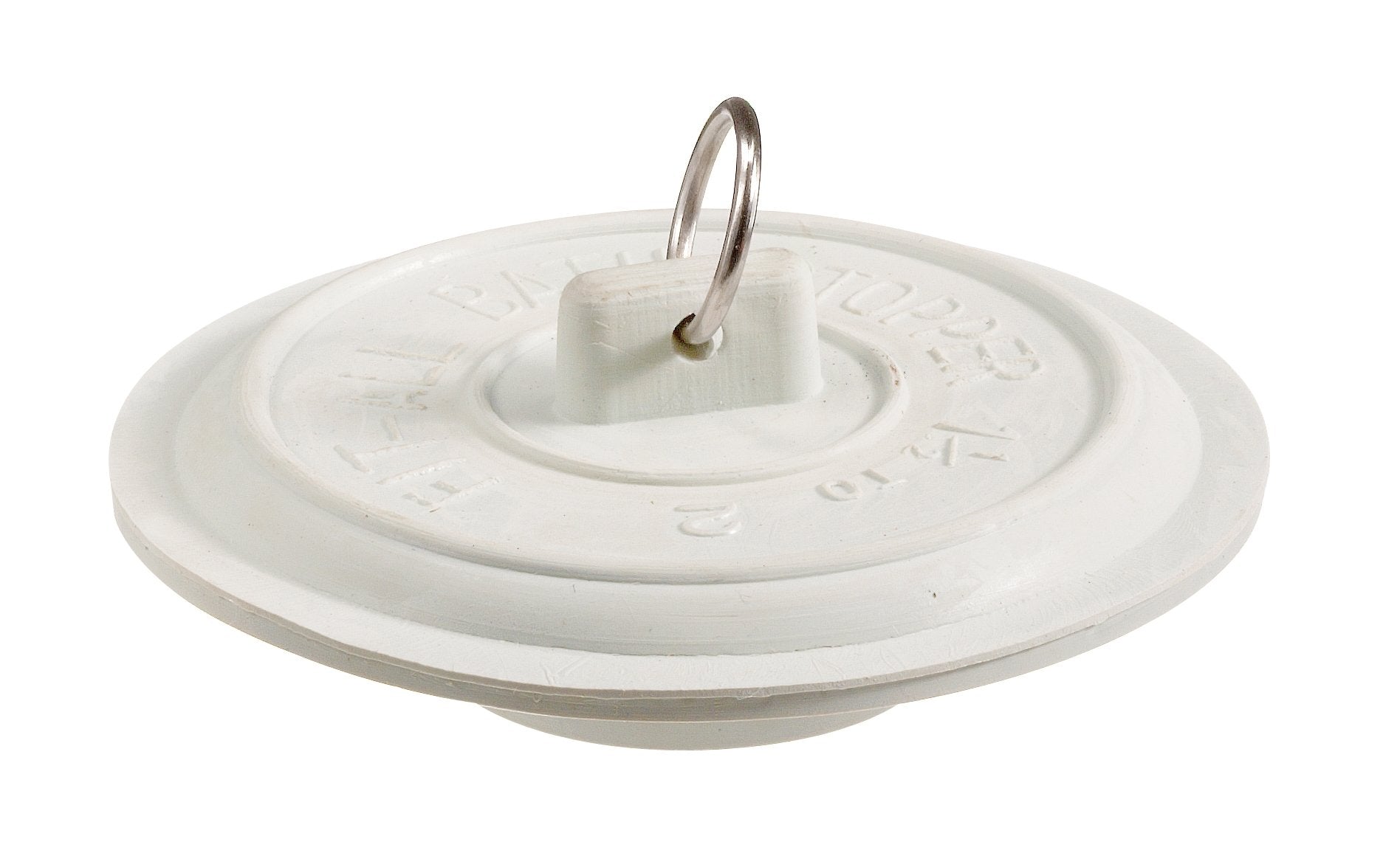 Plumb Pak Pp22004 Stopper With Plated Ring, For Use With All Laundry And Bath Tubs With 1-1/2 To 2 In Drains , White
