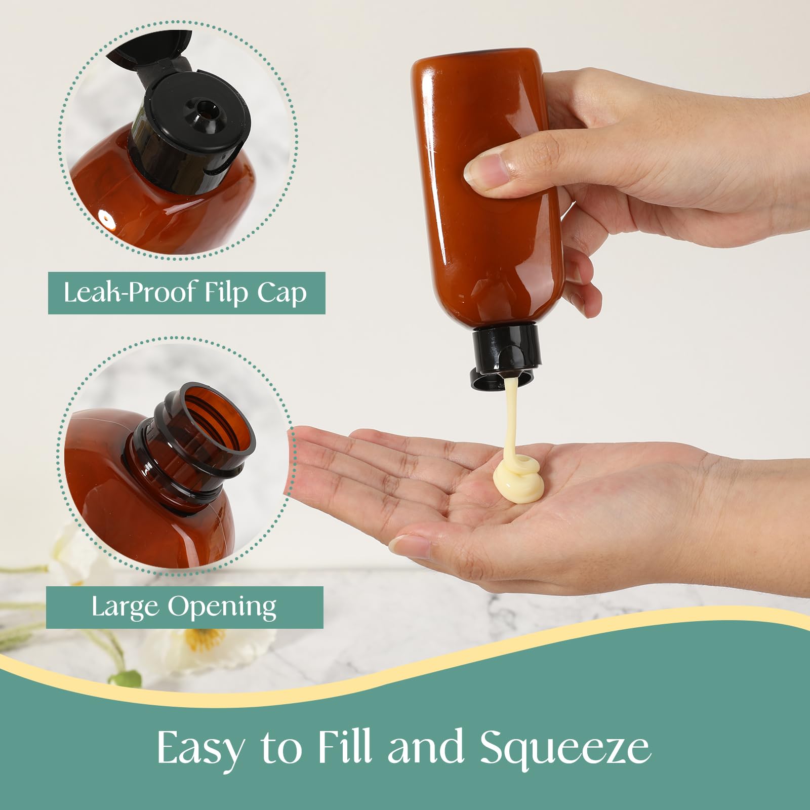 5 Pack Travel Bottles For Toiletries, 3.4Oz Tsa Approved Travel Size Containers, Leak Proof Refillable Travel Accessories For Sh