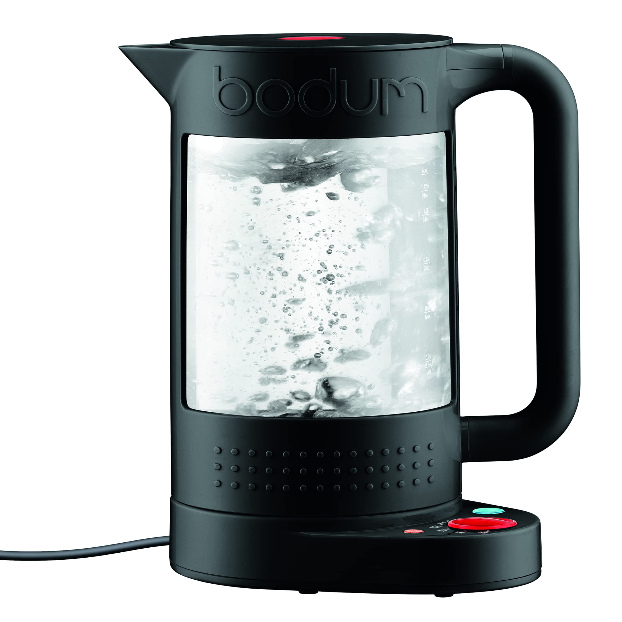 Bodum 37Oz Bistro Electric Water Kettle, Double Wall W/ High-Heat Borosilicate Glass & Bpa-Free Plastic, Temperature Control, Au