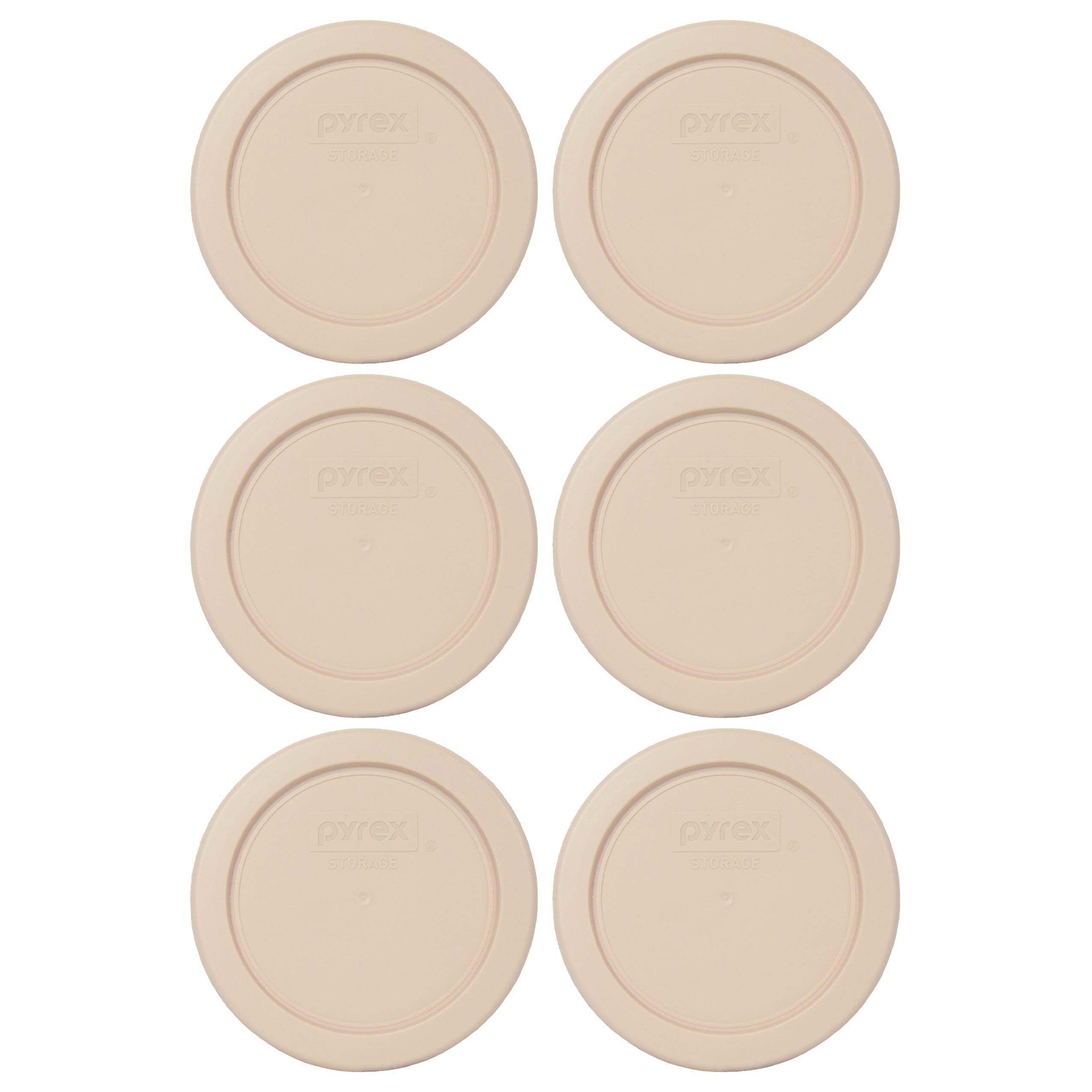 Pyrex 7202-Pc Blush Round Plastic Food Storage Lid, Made In Usa - 6 Pack