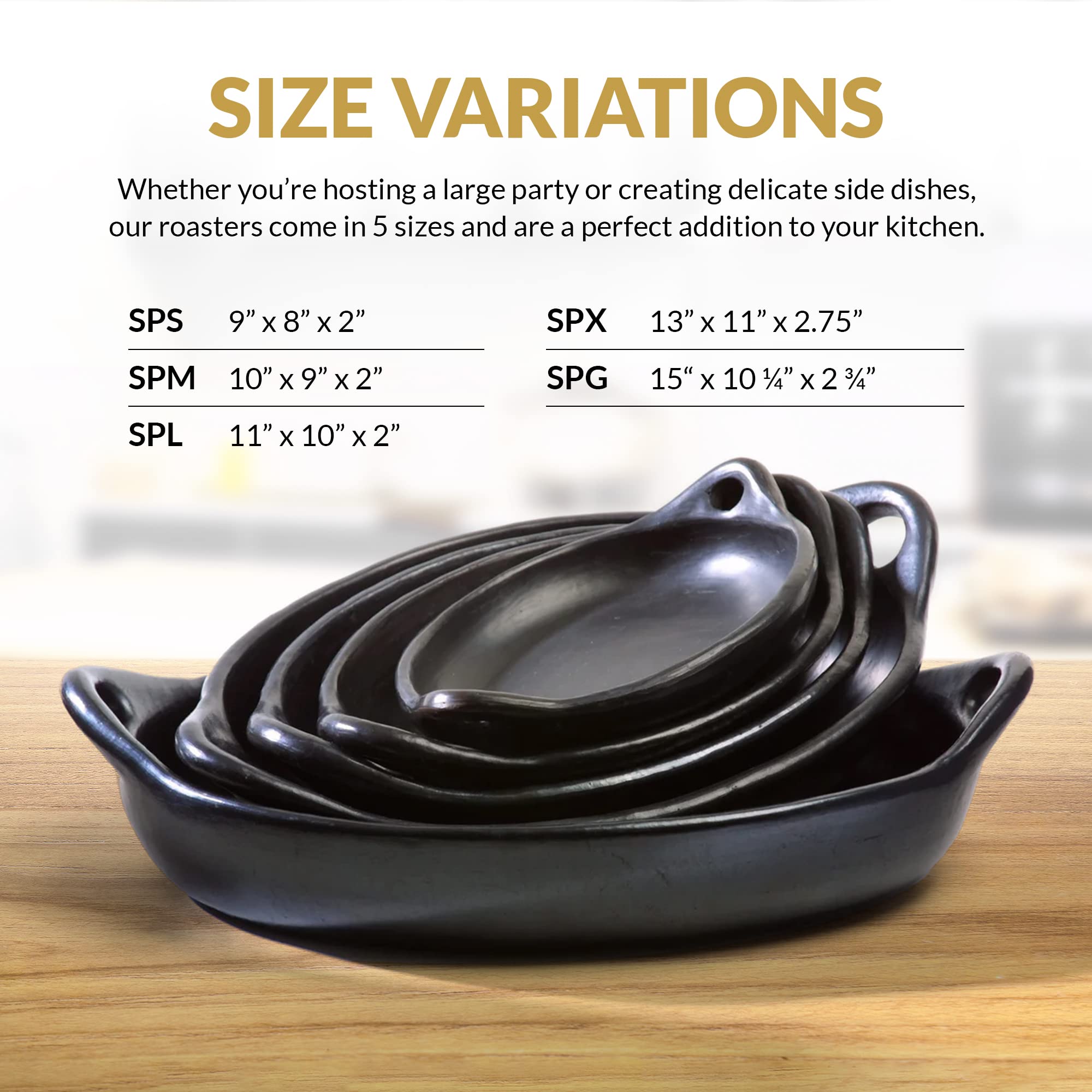 Chamba Black Clay Roasting Pan - Stylish Square Pan From Colombia, Clay Pot For Cooking, Oven Pan, Clay Cooking Pots, Roaster Pa