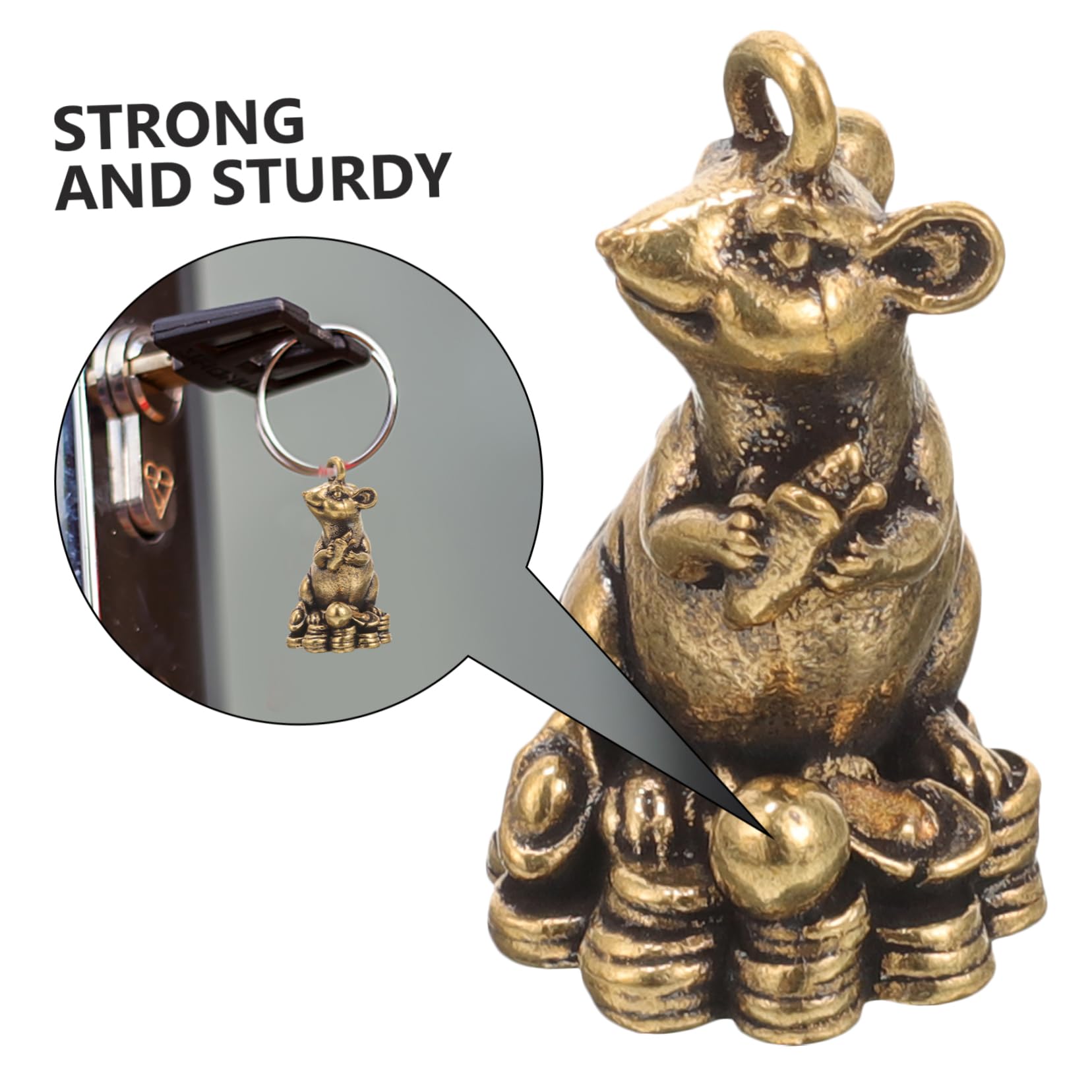 Yardenfun Car Decor key Car Keychain Mouse Jewelry Charms Rat Pendant Charm Car Key Chain Pendants Hanging Rat Pendant Bag Ornam