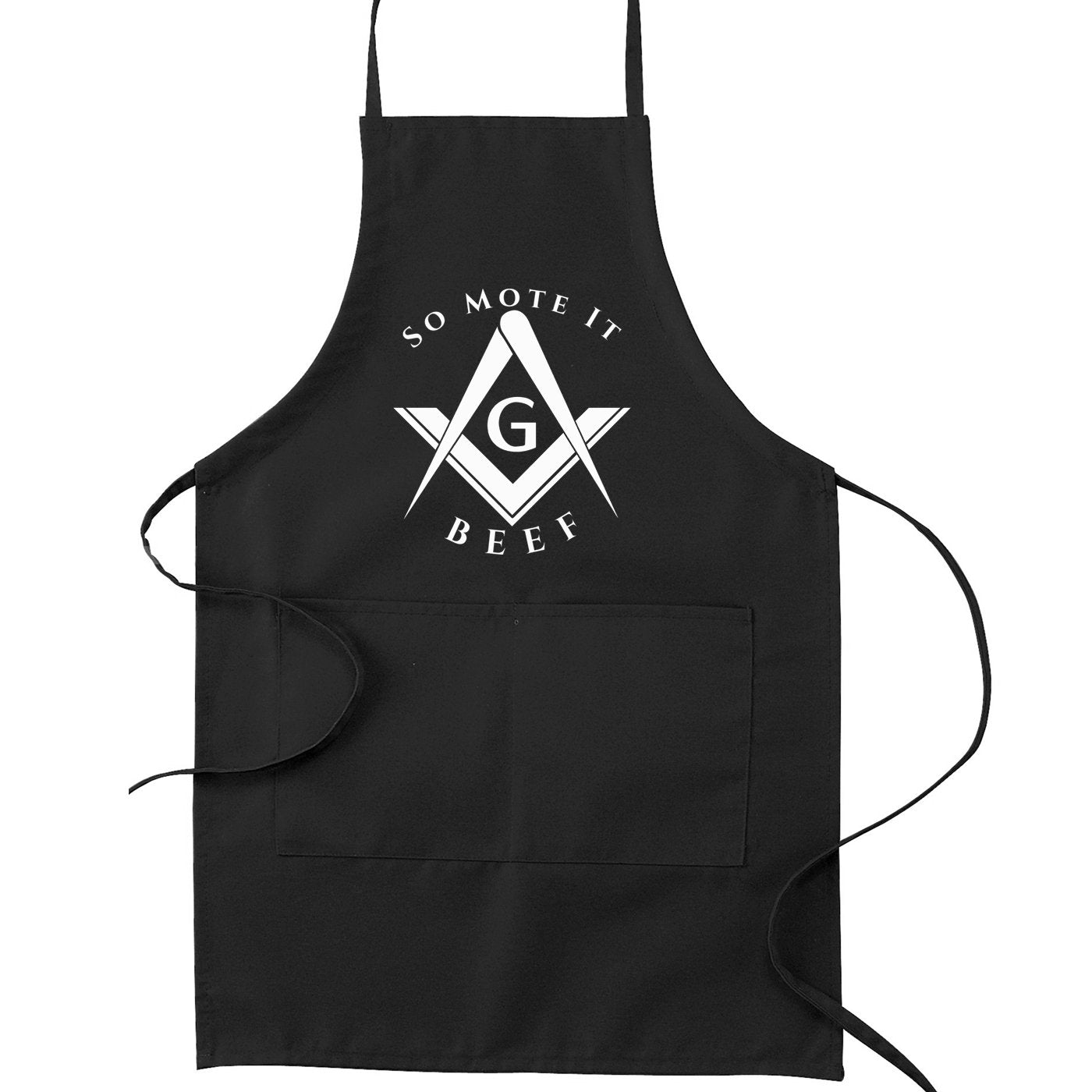 So Mote It Beef Masonic Cooking Kitchen Apron - [Black]