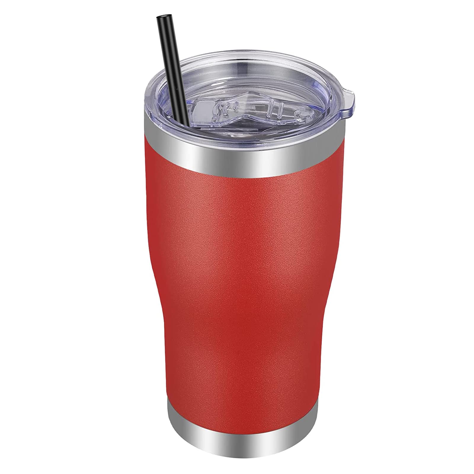 Vegond 20Oz Tumbler Stainless Steel Tumbler Cup With Lid And Straw Vacuum Insulated Double Wall Travel Coffee Mug(Brick Red 1 Pa