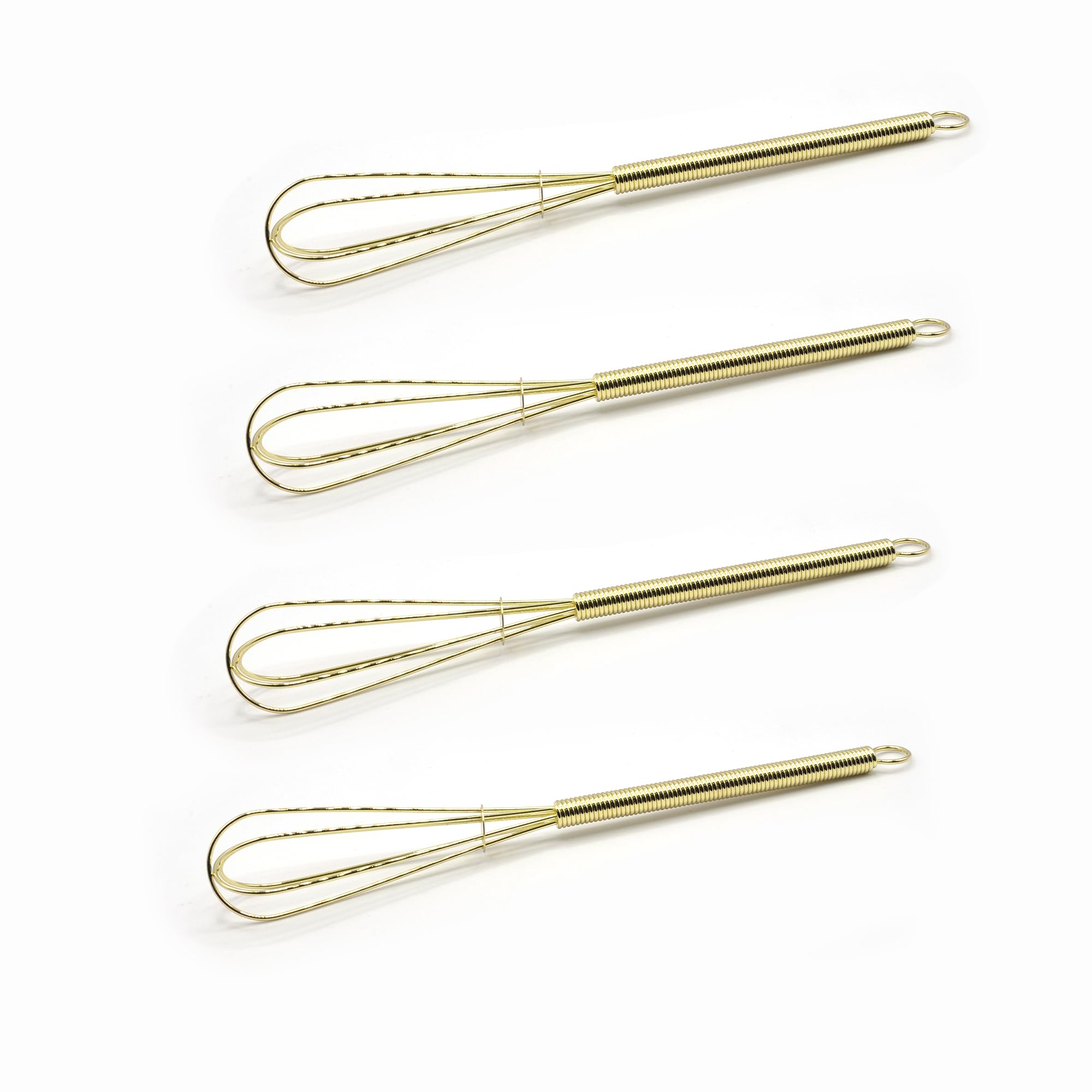 Mini Whisks 7 Inch 4Pcs(Gold)
