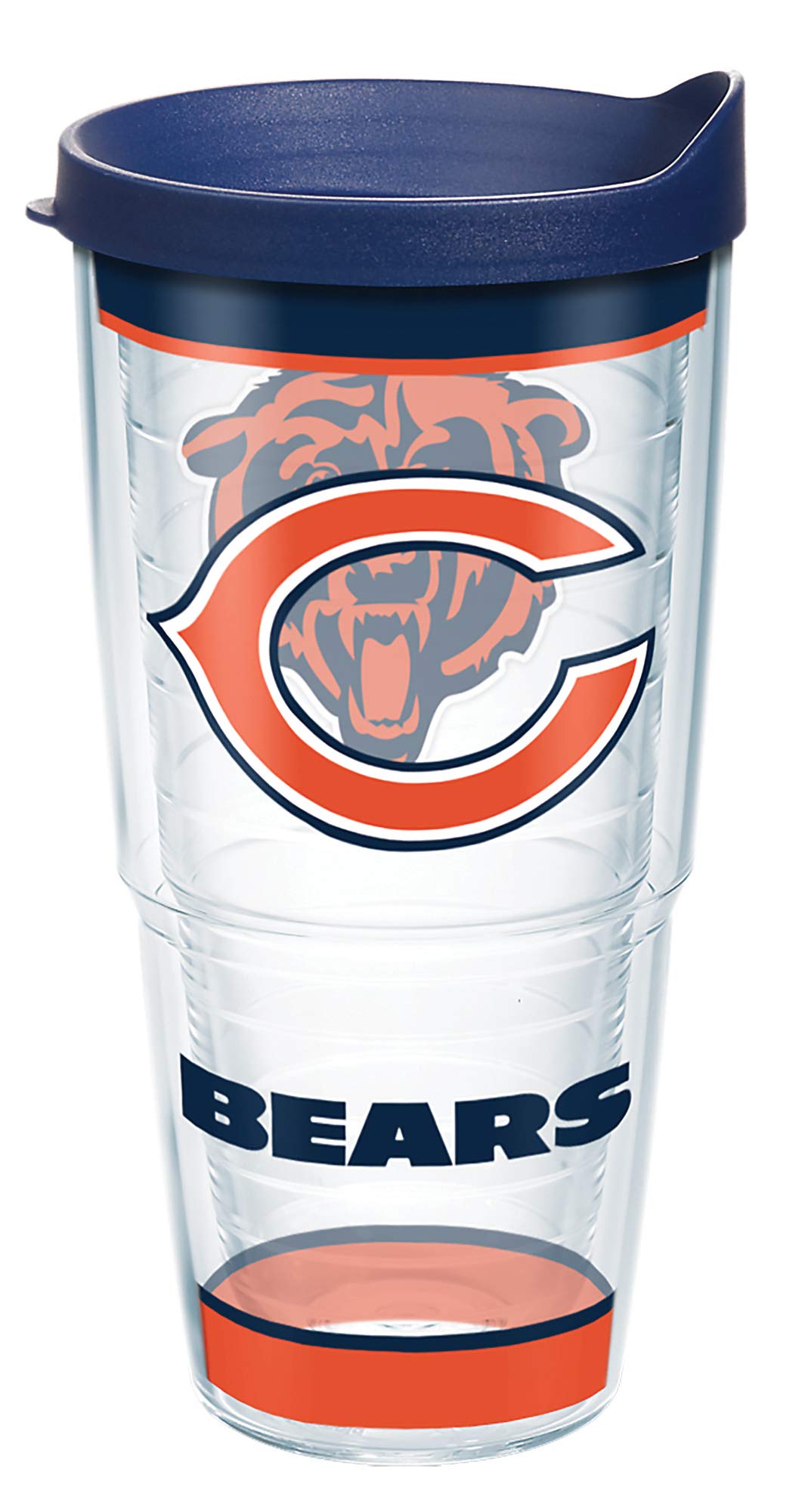 Tervis Made in USA Double Walled NFL Chicago Bears Insulated Tumbler Cup Keeps Drinks Cold & Hot, 24oz, Tradition