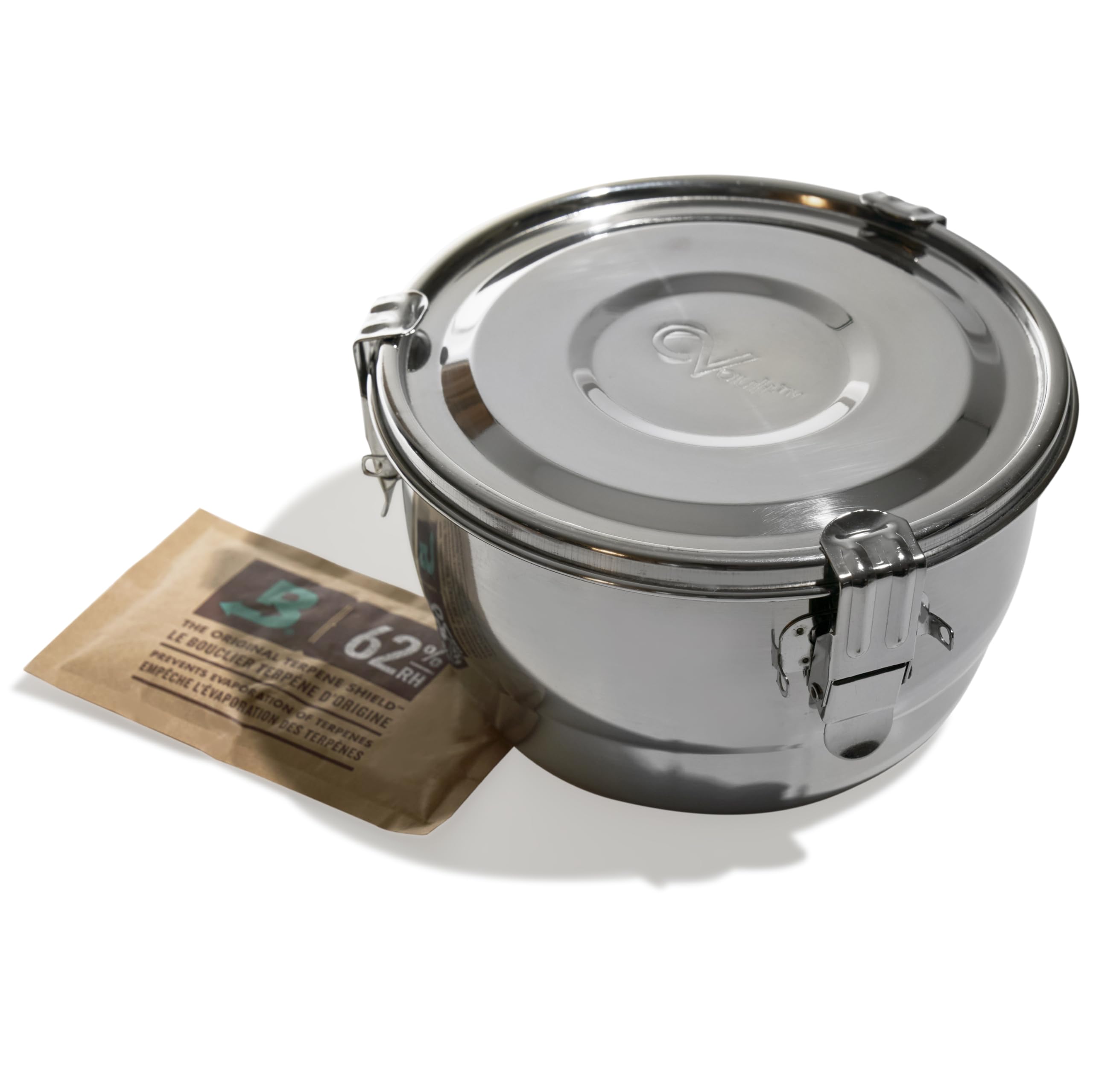 2-Liter Cvault Storage Container Airtight - 7 X 4 - Includes One 67G Boveda Humidipak