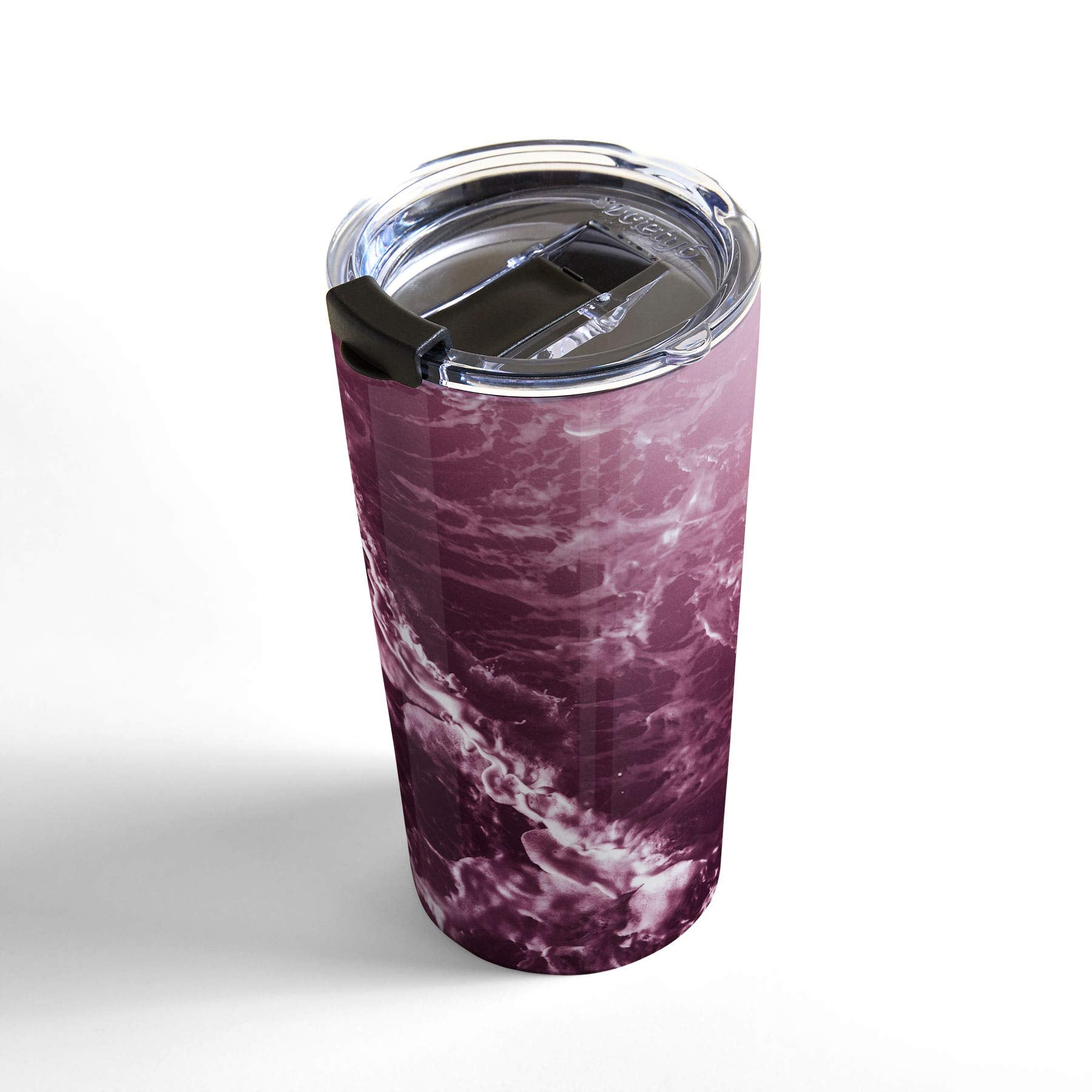 Society6 Nature Magik Palm Tree Summer Beach Pink Travel Mug, 20Oz