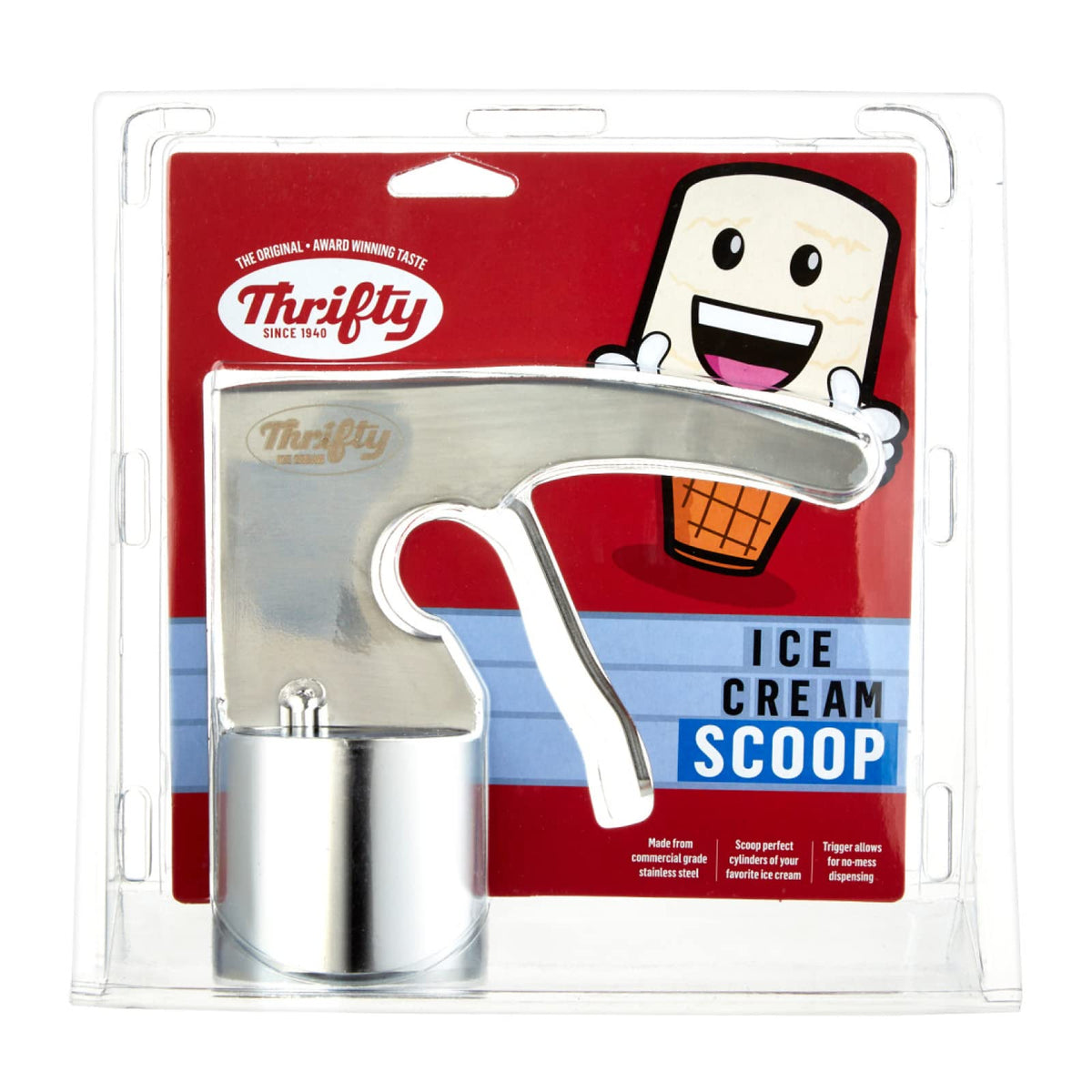 Thrifty Old Time Ice Cream Scooper Rite Aid | Original Stainless Steel Scoop | Cylinder Ice Cream Scoop With Trigger | Commercia