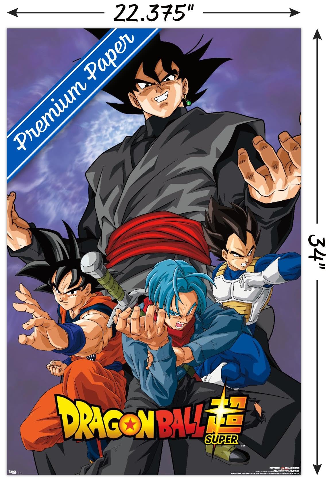 Trends International Dragon Ball: Super - Villain Wall Poster, 22.375'' X 34'', Premium Poster & Mount Bundle