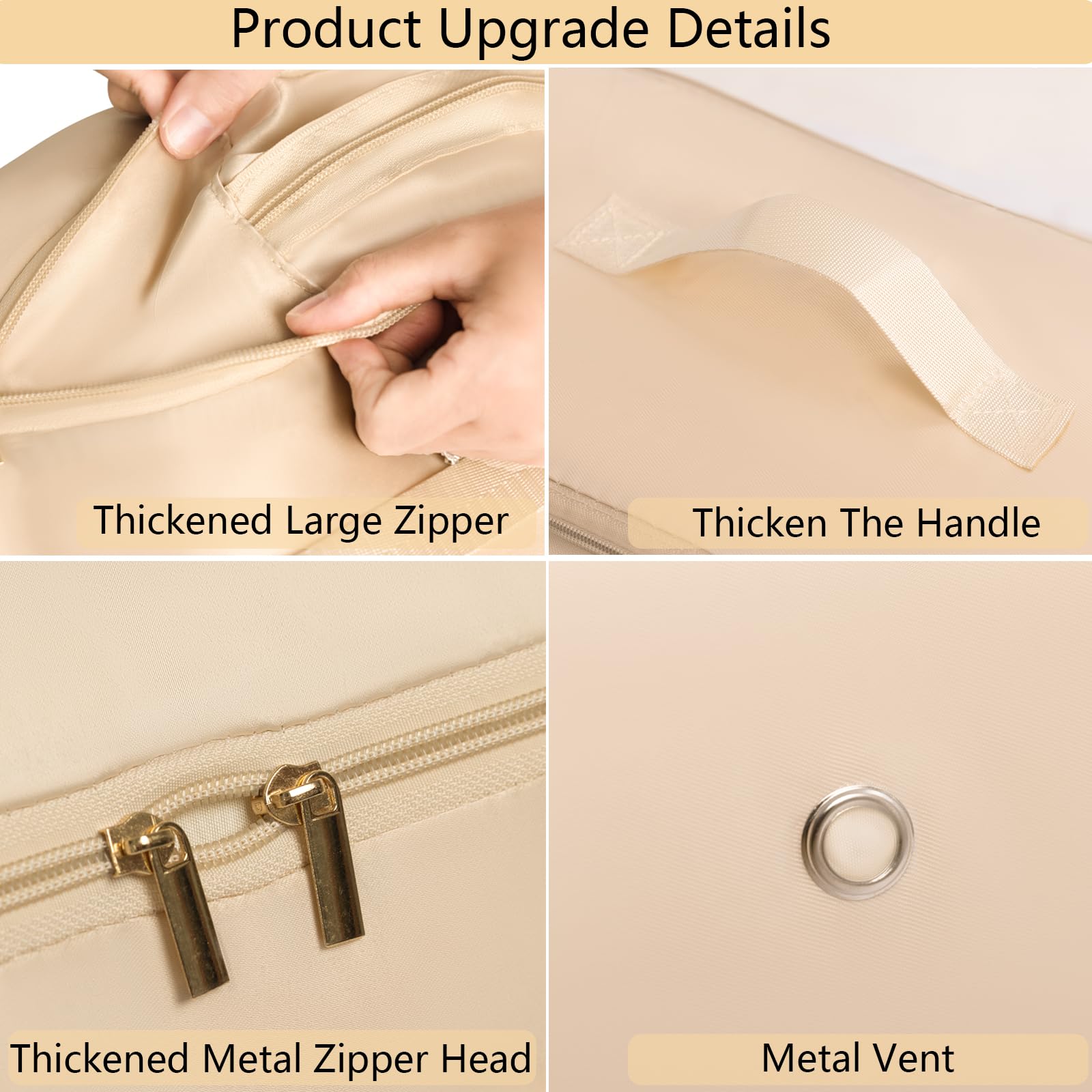 HAIKYPO Upgraded Thickened 2 Pack Compression Bags for Storage,Ultra Space Saving Self Compression Organizer Bags,Sweater Organi