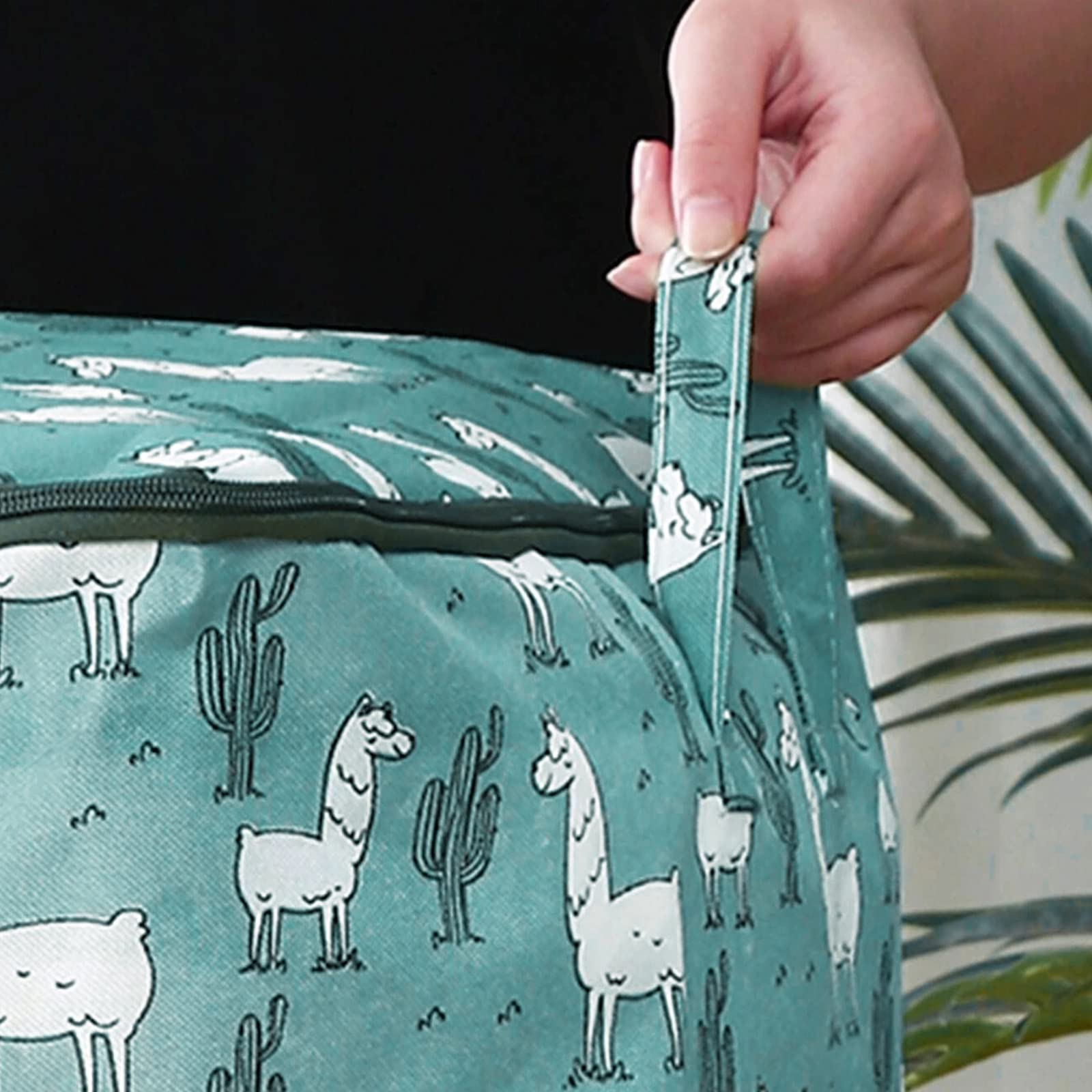 Wolpin Large Size Quilt Storage Bag Underbed With Zip Closure & Handle | Moisture-Proof, Foldable, Waterproof | Clothes Blankets