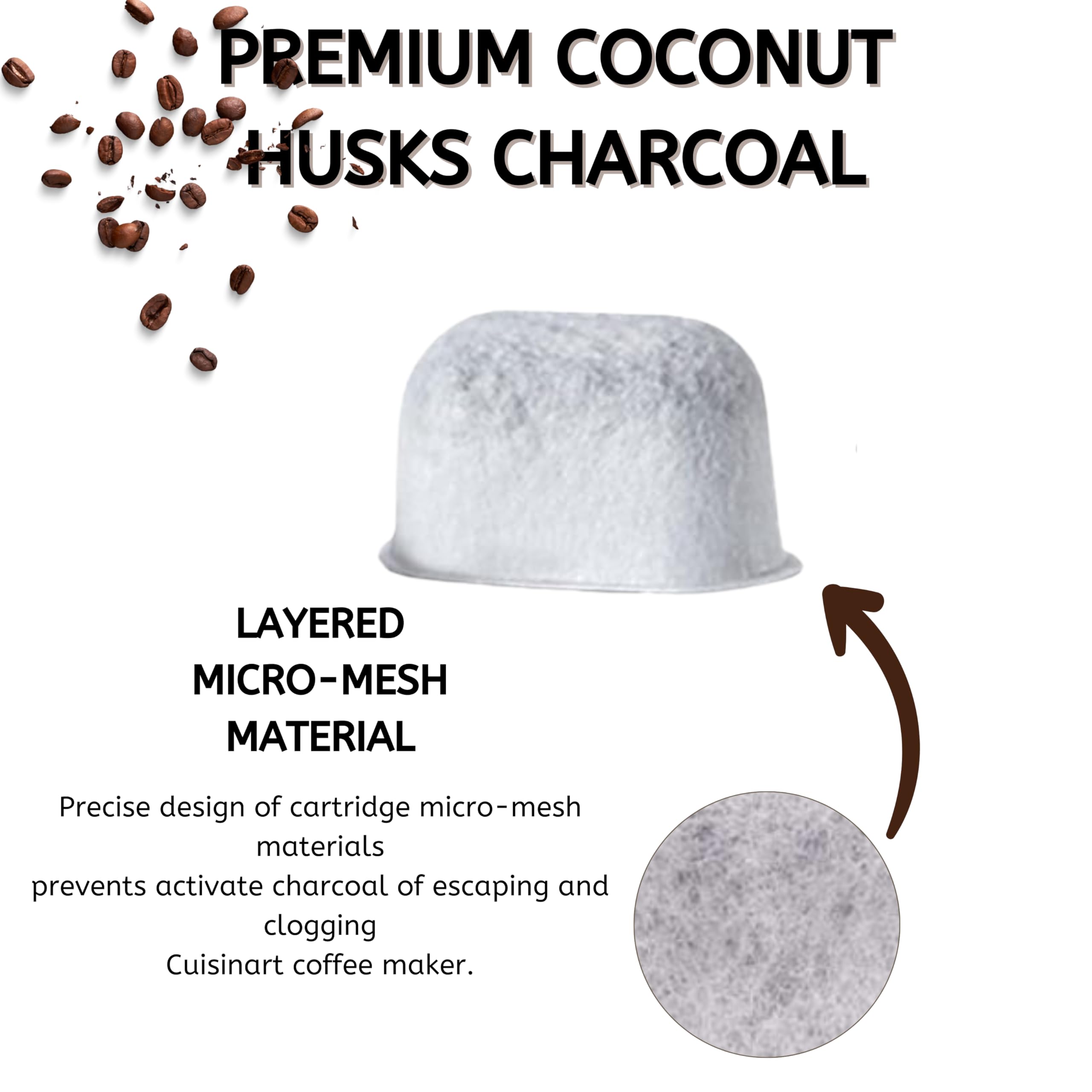 Nispira Replacement Charcoal Water Filter Compatible With Keurig 2.0 Coffee Maker, 12 Packs