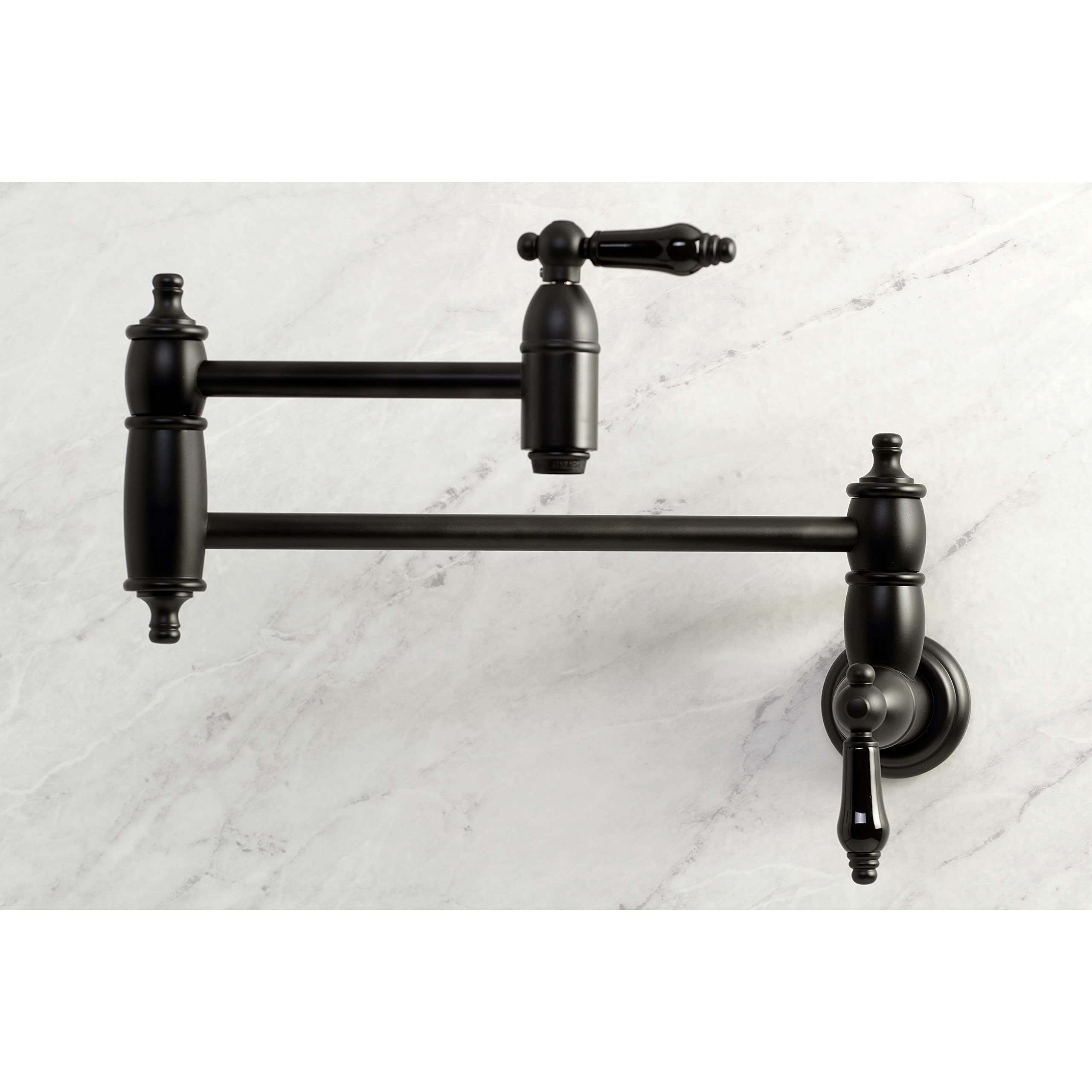 Kingston Brass KS3100PKL Duchess Wall Mount Pot Filler  Matte Black