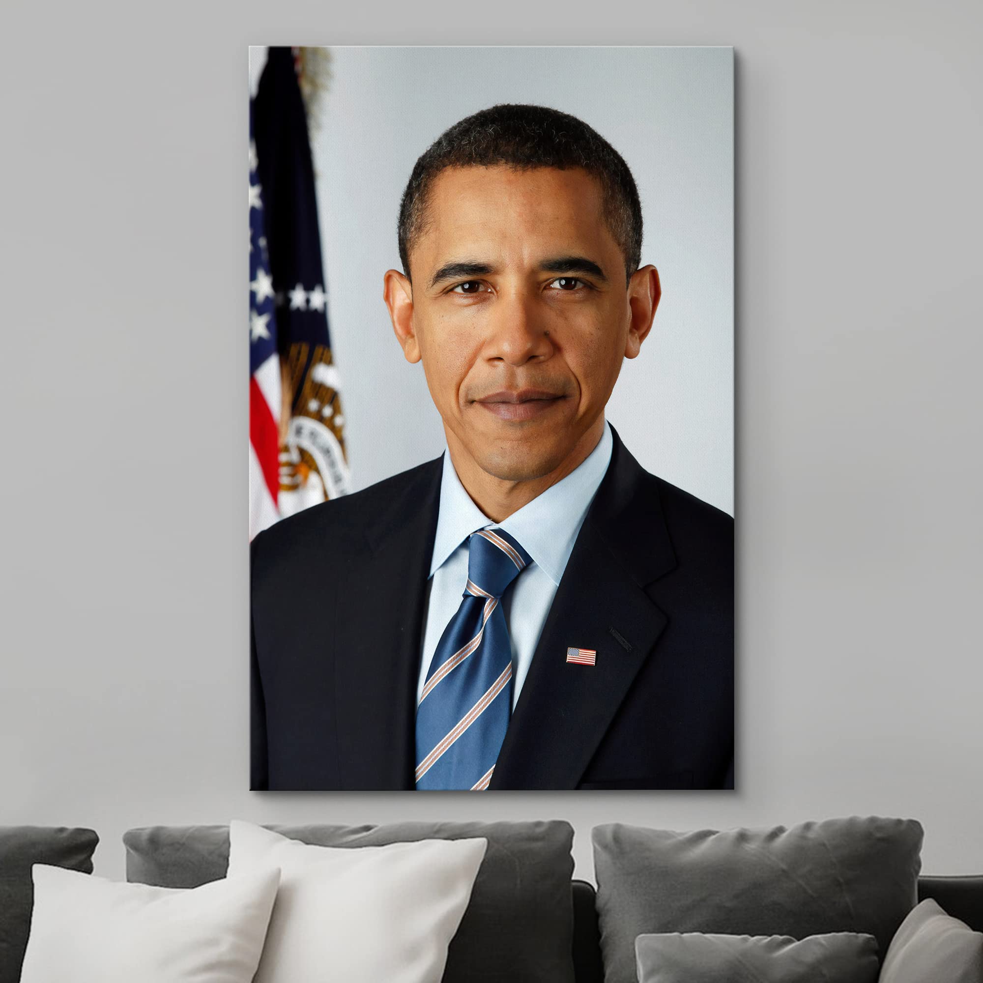 Wall26 Canvas Print Wall Art 44Th President Of The United States Barack Obama Historic Classic Photography Realism Traditional P