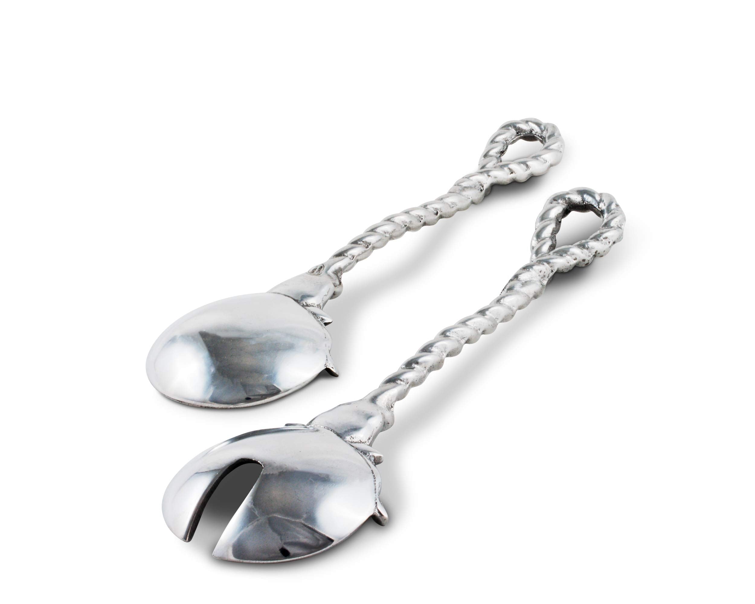 Arthur Court Designs Aluminum Long Longhorn Steer Figural Serving Set 12 Inch Long