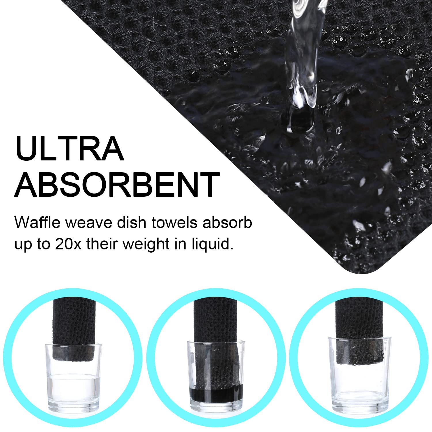 Cenebonxy 100% Cotton Waffle Weave Kitchen Towels, Soft And Absorbent Quick Drying Dish Towels For Kitchen, 13X28 Inches, 4-Pack