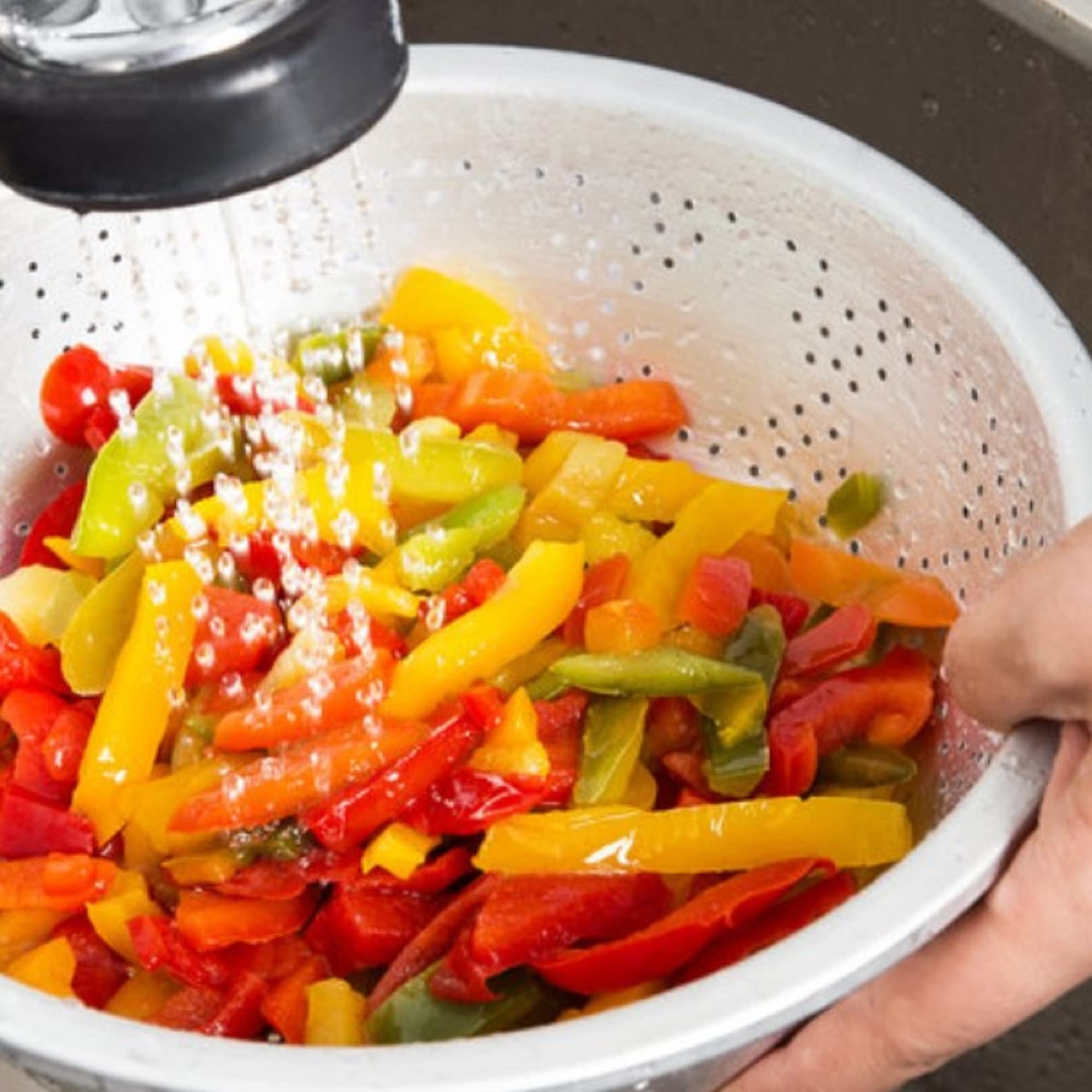 Truecraftware-16 Qt. Aluminum Colander 15'' X 4'' With Tapered Edge- Kitchen Strainer Sieve Wash Vegetables And Fruits Spaghetti