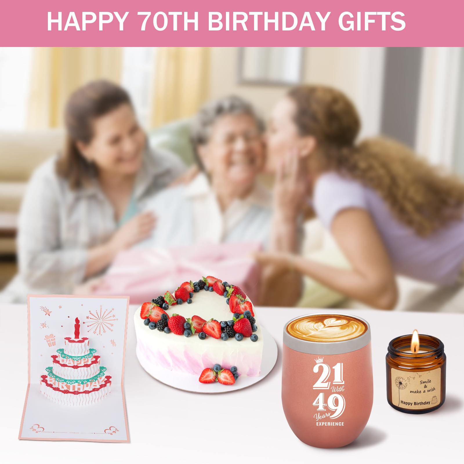 70Th Birthday Gifts For Women, Happy 70Th Birthday Gifts Basket For Her Mom Sister Wife Best Friend Aunt Turning 70, Birthday Gi