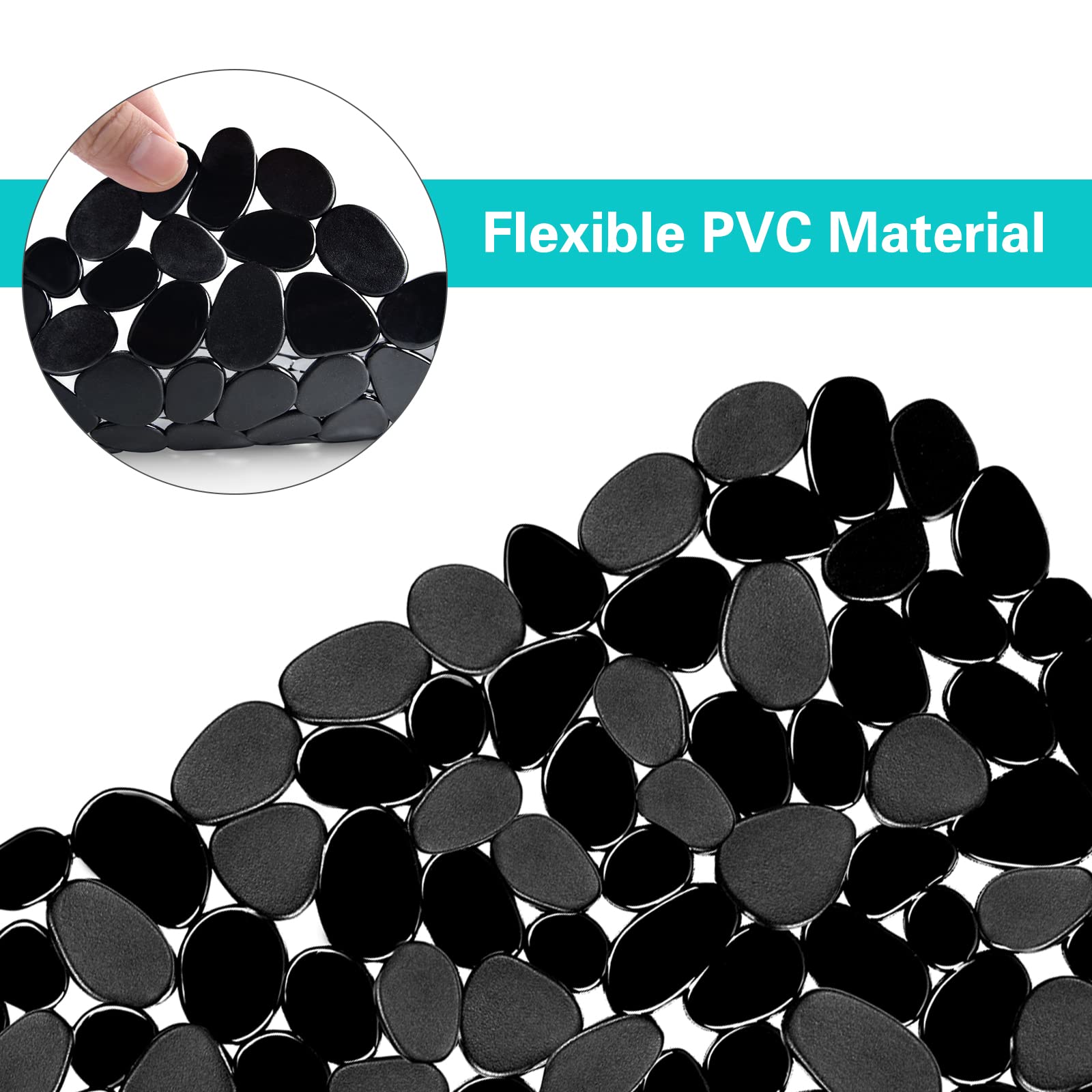 Coopay Kitchen Sink Mat Pebble Sink Mat Pvc Eco-Friendly Kitchen Adjustable Stainless Steel/Porcelain Dish Drying Pad Sink Prote