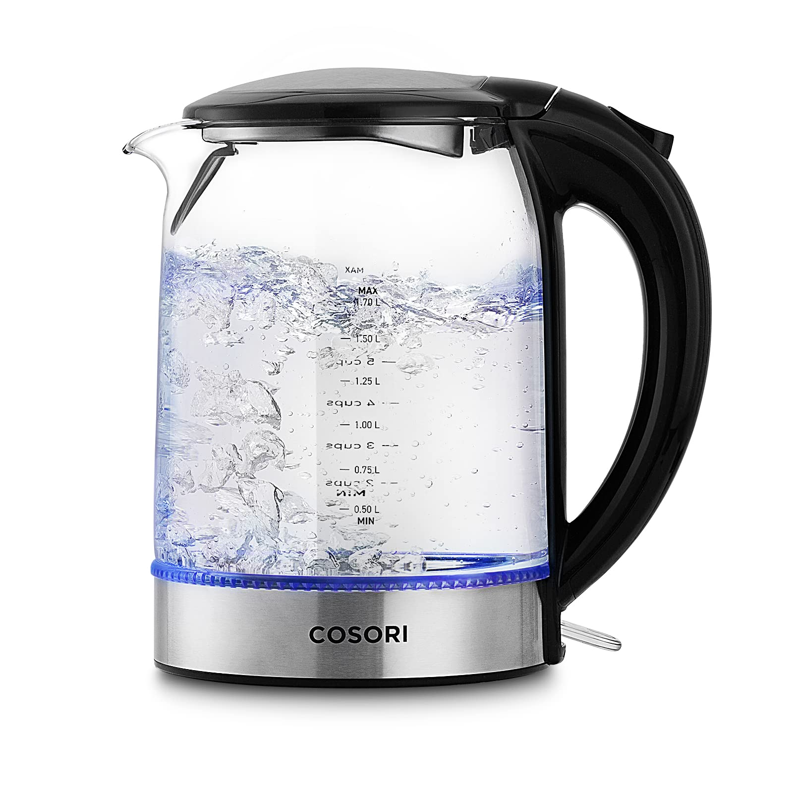Cosori Speed-Boil Electric Tea Kettle, 1.7L Hot Water Kettle (Bpa Free) 1500W Auto Shut-Off & Boil-Dry Protection, Led Indicator