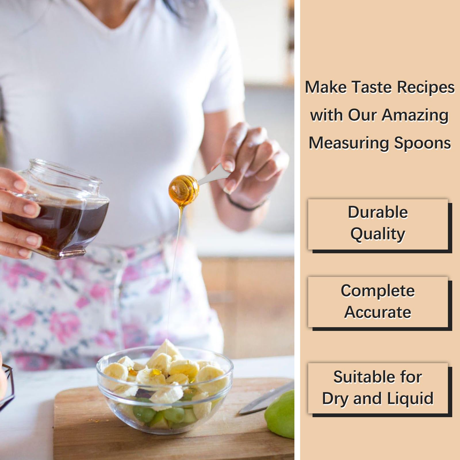BERYLER 1PCS 1tsp(1/3tbsp, 5 ml) Single Measuring Spoon, Stainless Steel Individual Teaspoon, Metal Measure Scoop with Gift Box