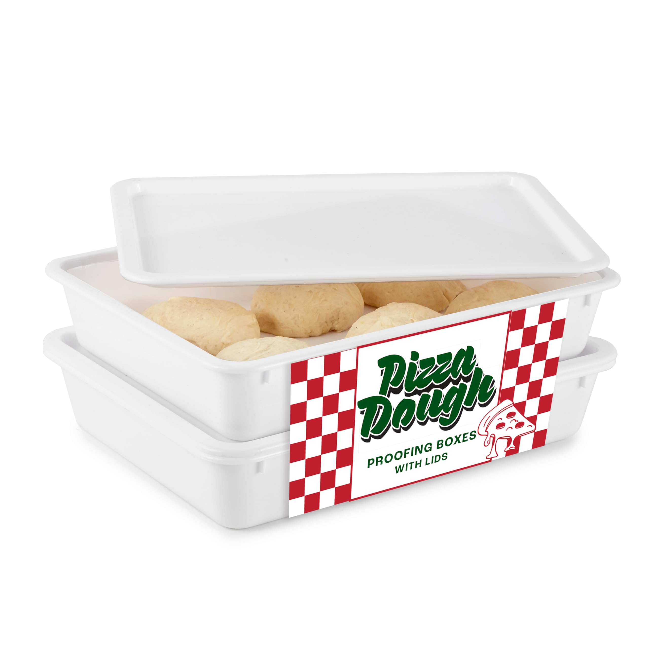 Stock Your Home Pizza Dough Proofing Container With Lid (2 Pack), Homemade Bread Dough Proofing Box, Pizza Dough Container, Pizz