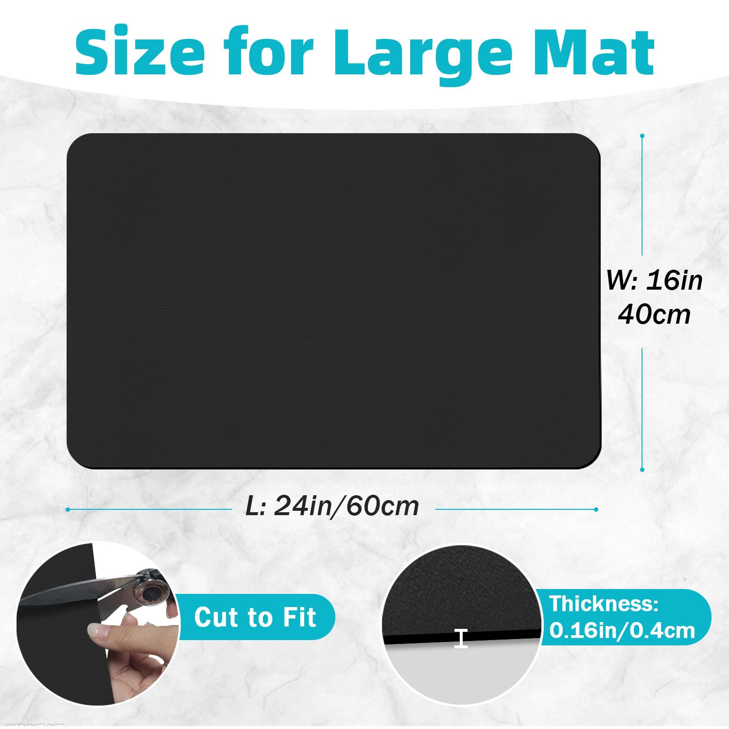 Poyang Coffee Mat: 16'' X 24'' Coffee Bar Mat With Rubber Backed, Hide Stains Coffee Maker Mat For Countertops, Coffee Station M