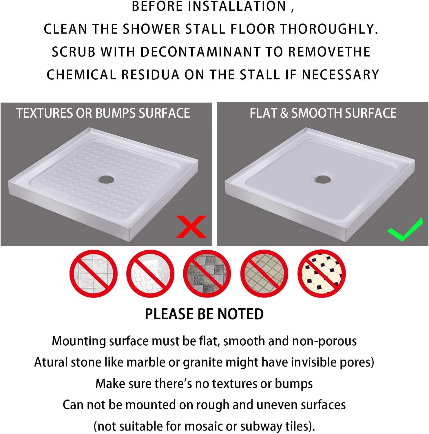 Yimobra Shower Bathtub Mat Non Slip, Bath Mats For Tub, Stall Mat With Drain Holes Suction Cups, Machine Washable, Bpa, Latex,Ph