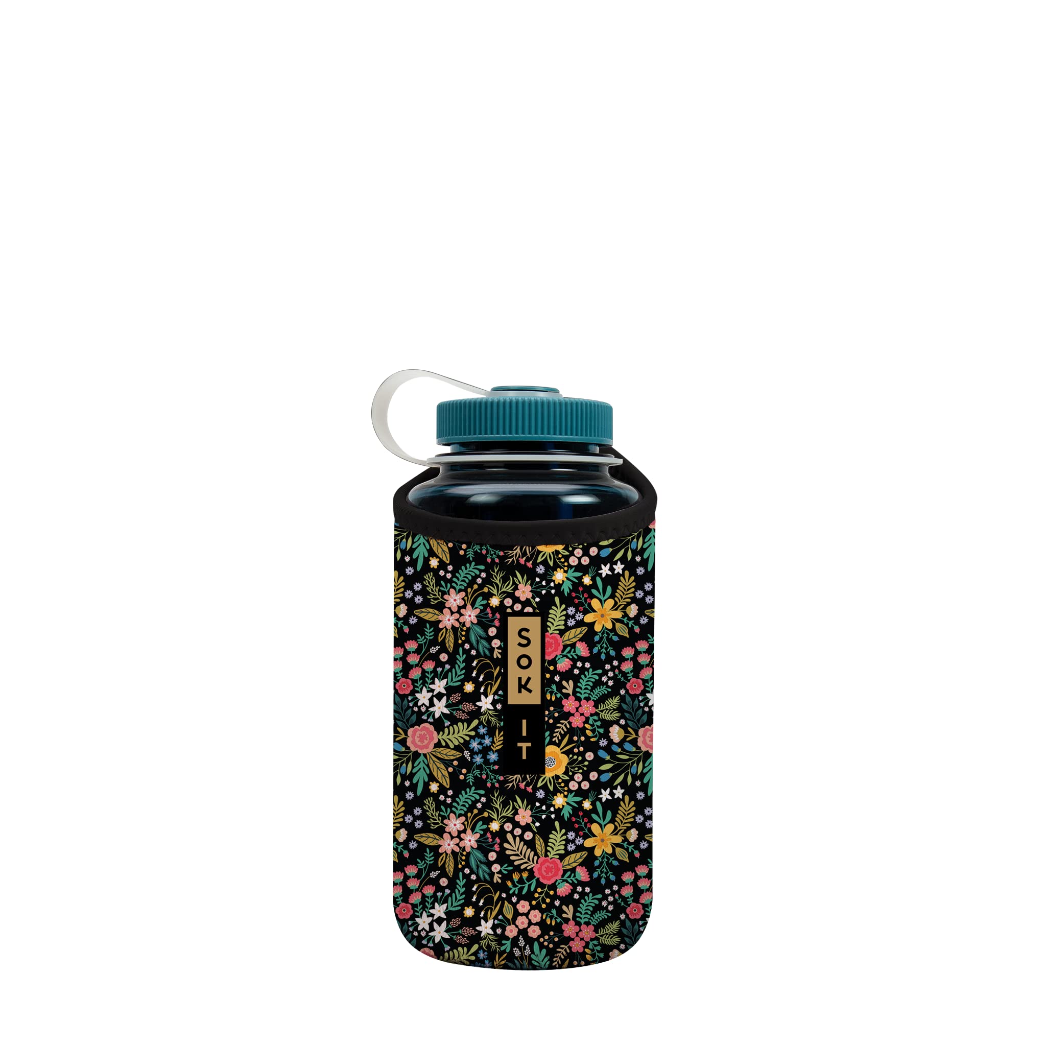Sok It BotlSok Water Bottle Sleeve Insulated Neoprene Cover (English Garden Picnic, Fits 32oz Nalgene)