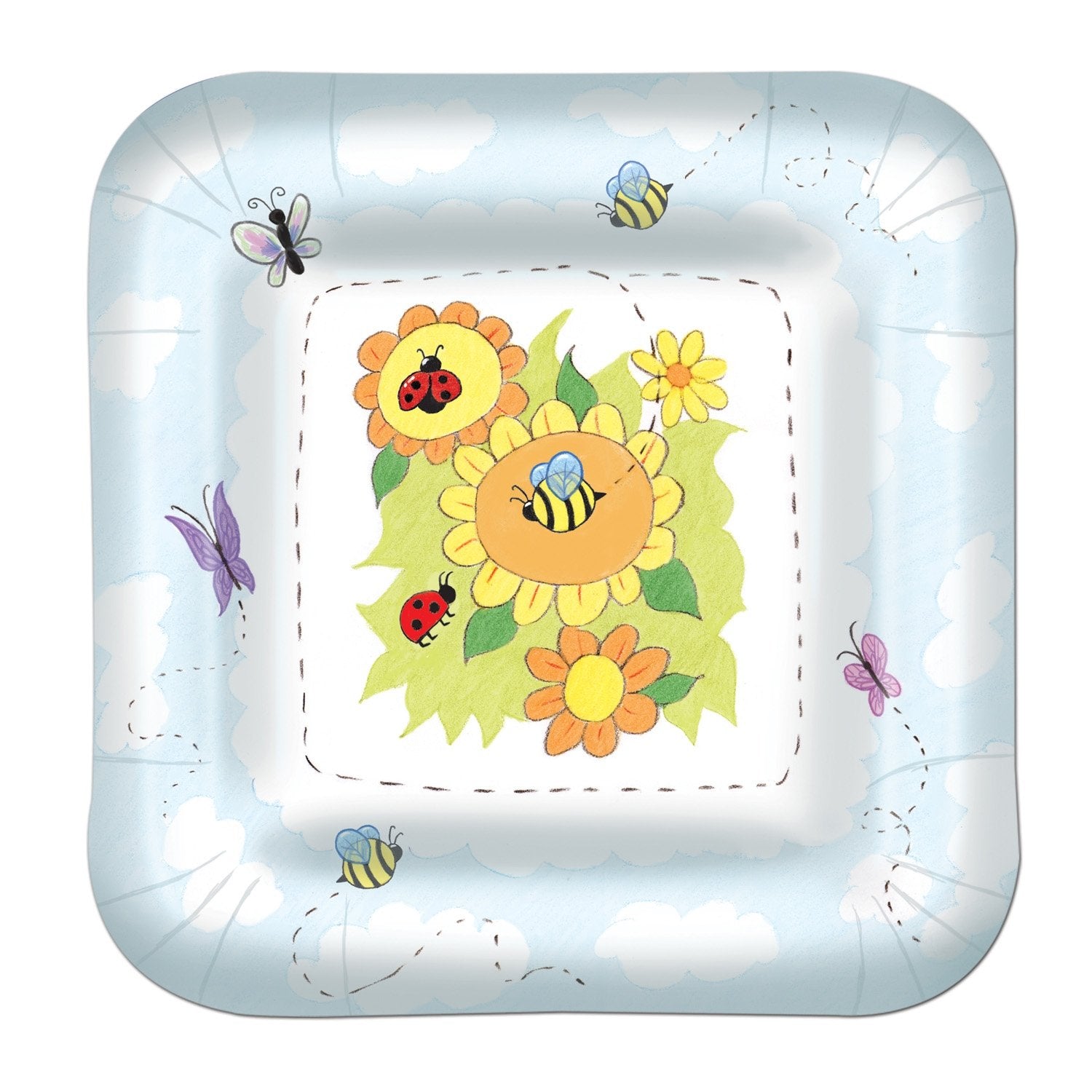 Garden Plates (square-shaped) (8/Pkg)