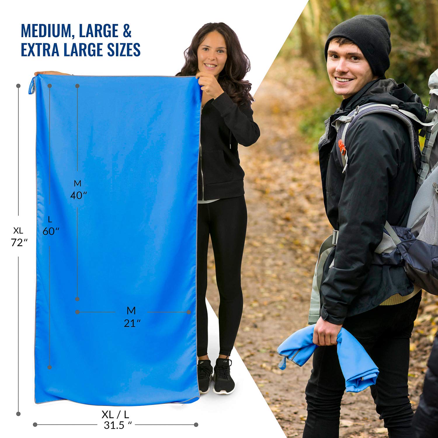 Venture 4Th Microfiber Travel Towel - Sports Towel: Quick Dry Towels For Gym, Beach, Camping, Backpacking, Swimming - Fast Dryin