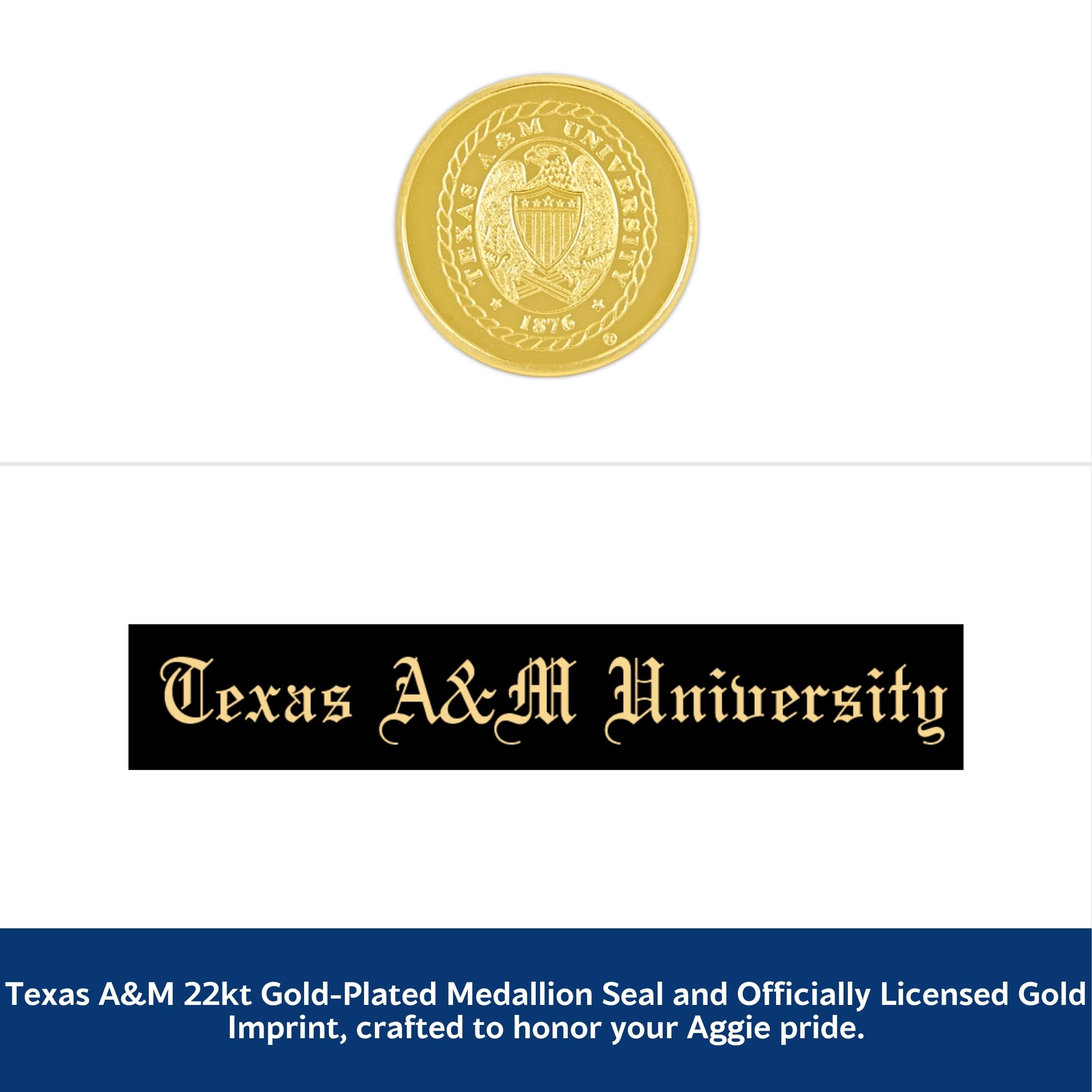 Campus Images TX953GED Texas A&M University 14w x 11h Gold Embossed Diploma Frame  12.5'' x 16''