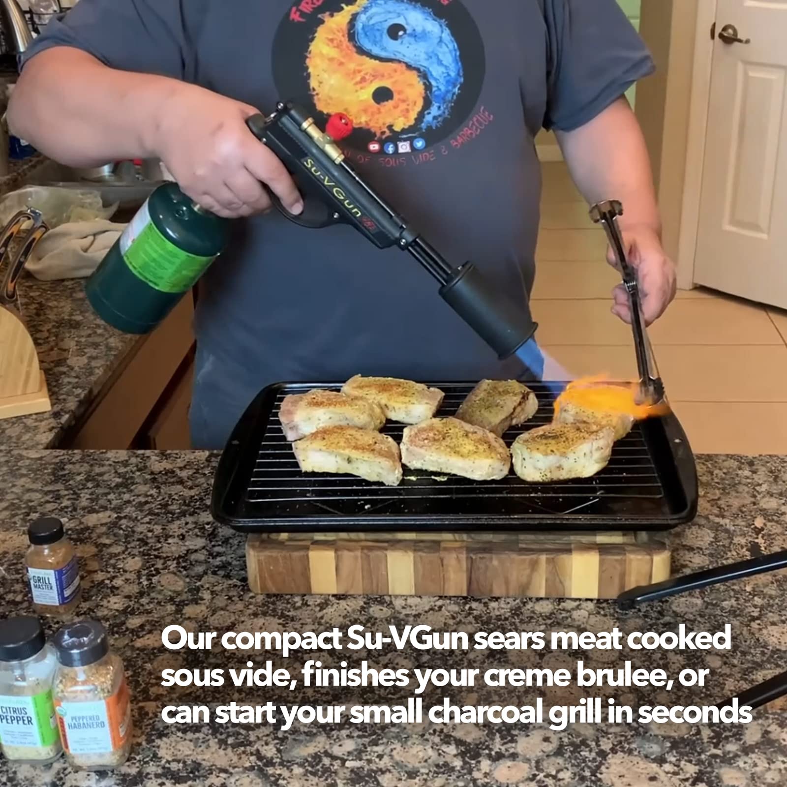 Grillblazer Grillgun And Su-Vgun Combo Set - Grillgun, Su-Vgun, 8' Hose, 2 Stands - Grilling And Culinary Torch - Bbq Tools