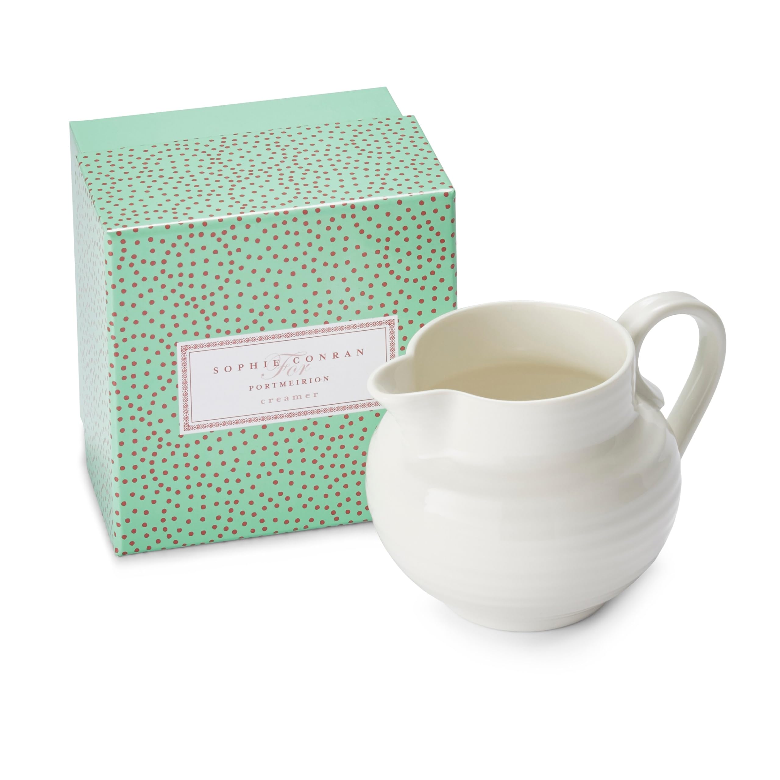 Portmeirion Sophie Conran 10 Fl. Oz. Cream Jug | Cleadon Small Creamer Pitcher | Made From Fine Porcelain | Dishwasher And Micro