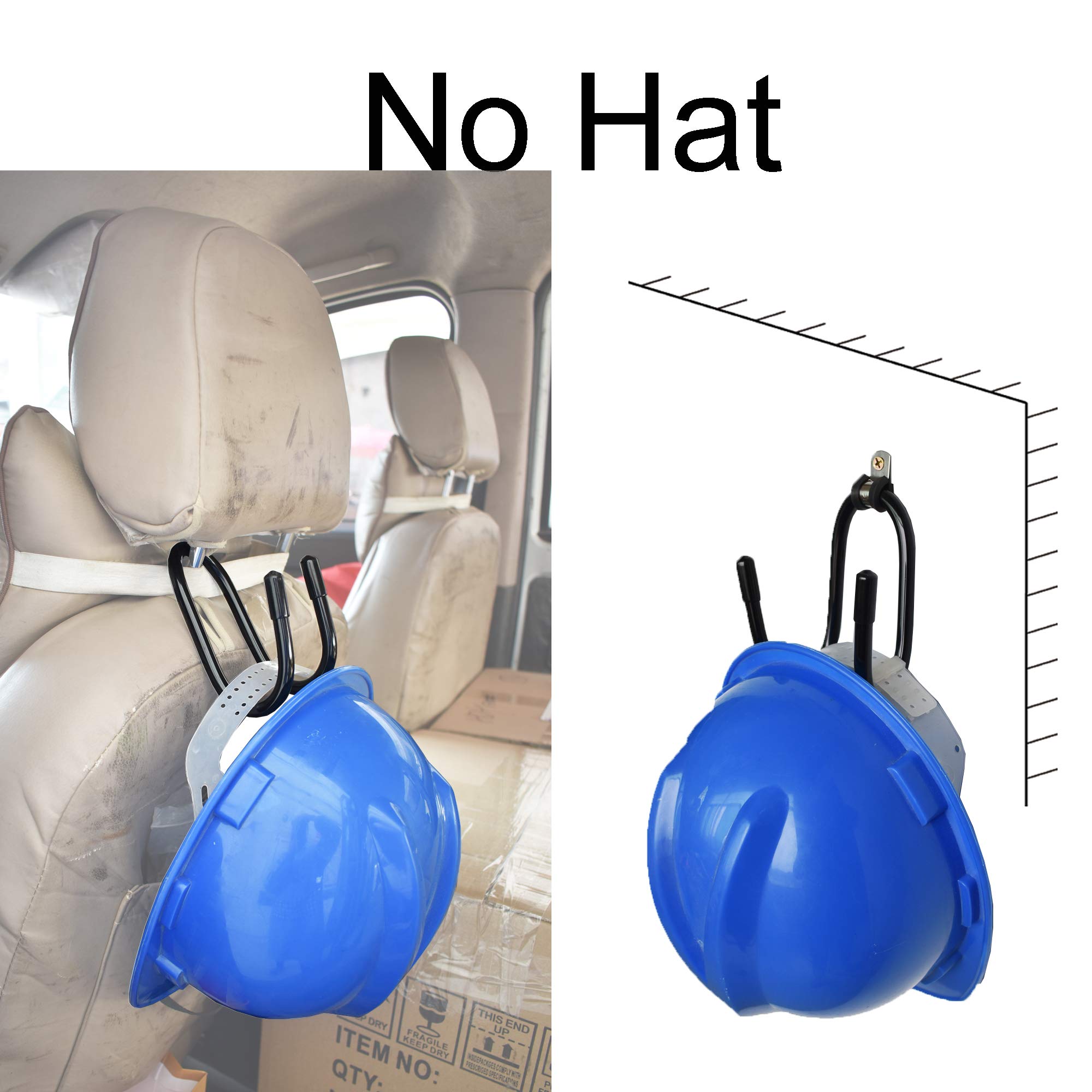 Yyst Hard Hat Rack Hard Hat Holder Storage Hanger - No Hard Hat -4/Pk-Screws Included