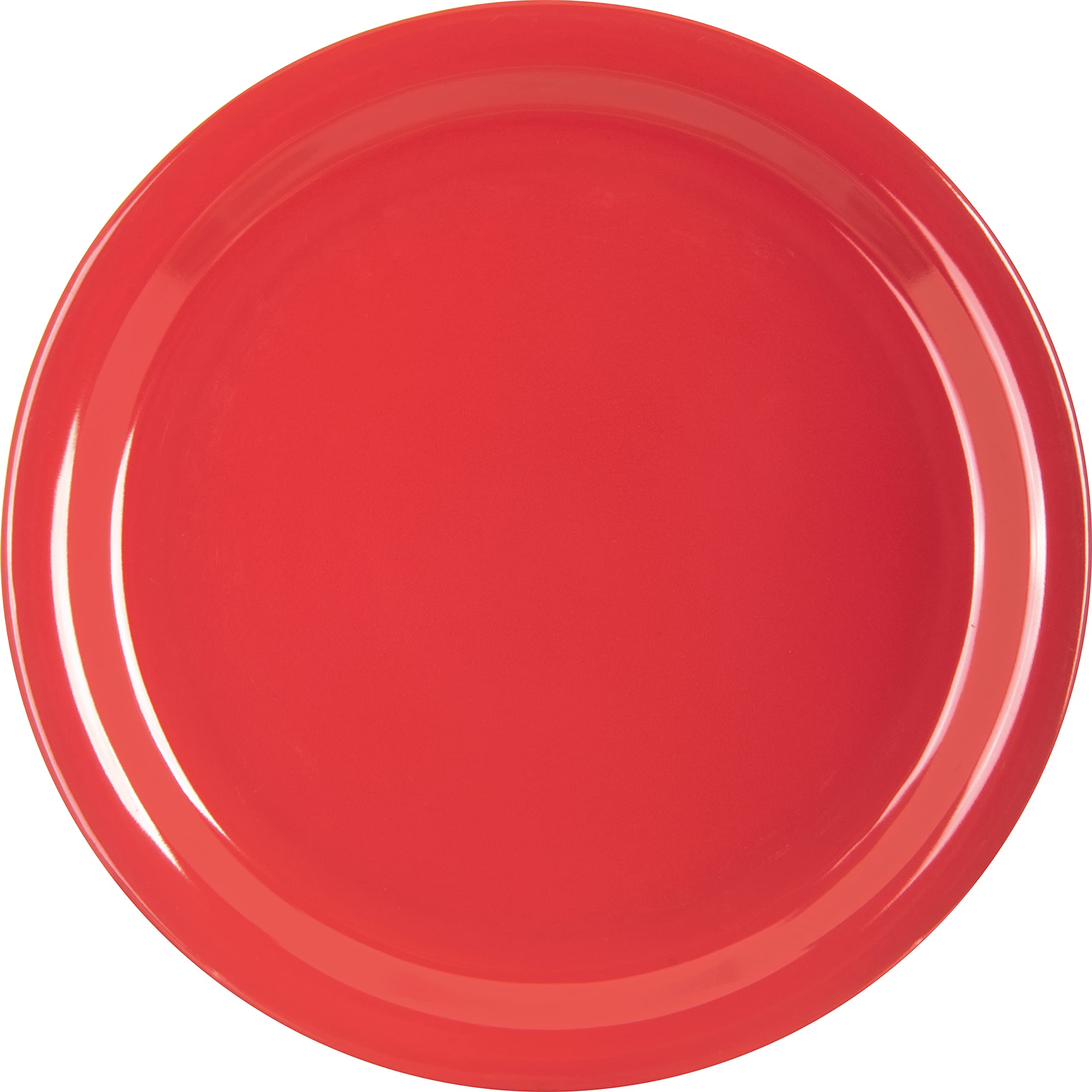 Carlisle FoodService Products Kingline Dinner Plate, Heavy Duty Melamine Dish for Serving, 9, 48 Count, Red