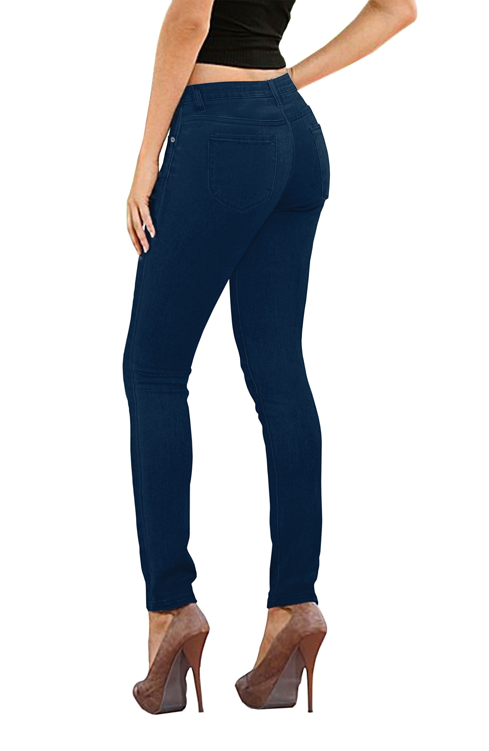 Womens Skinny Fit Stretch Twill Pant P26130Sk Indigo 3