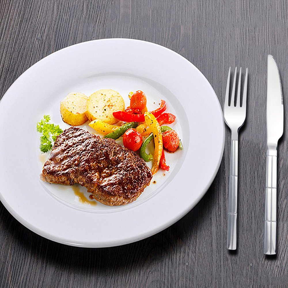 Lesbin 60-Piece Flatware/Cutlery, Stainless Steel Silverware, Service For 12