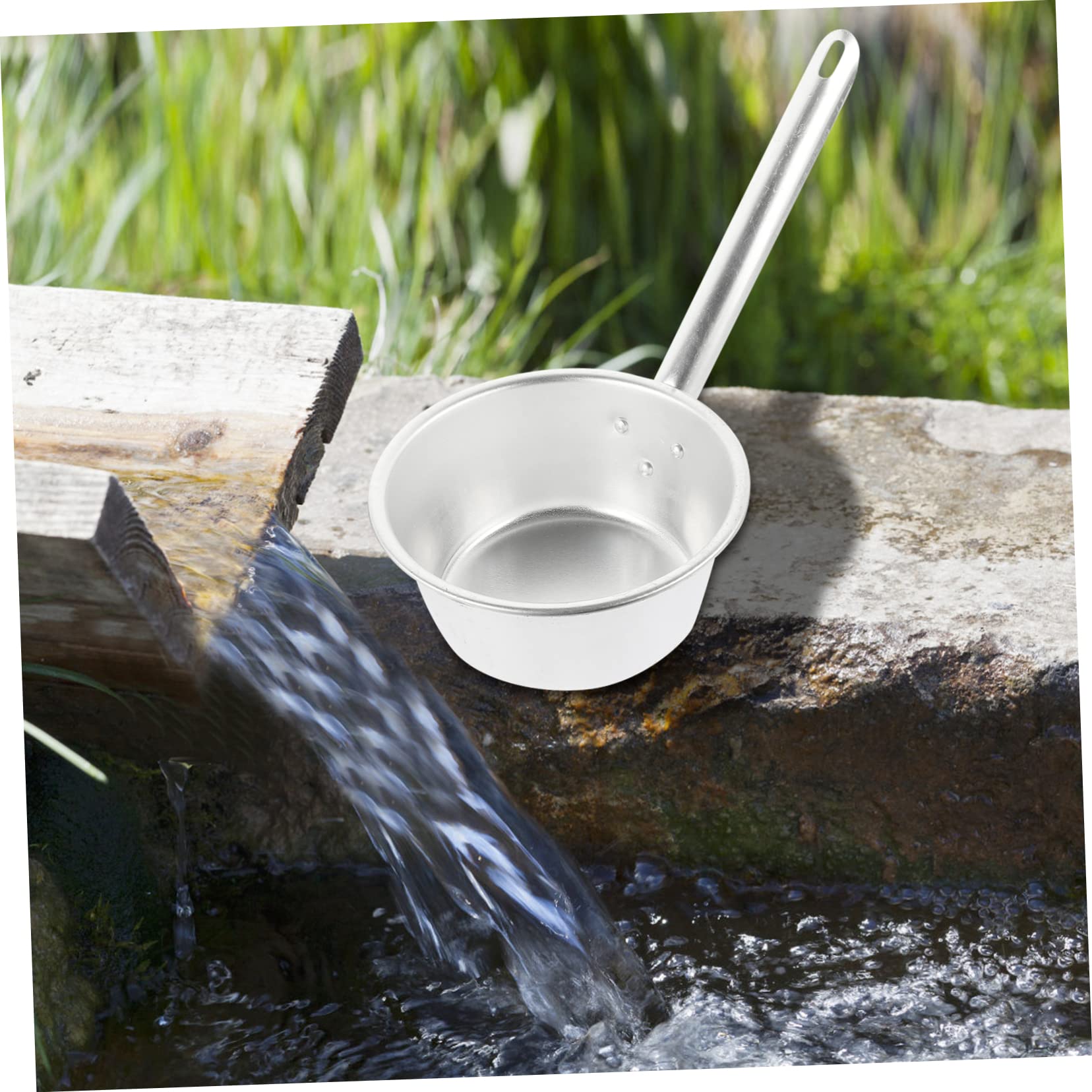 Offsch Aluminum Water Scoop Outdoor Watering Ladle Large Water Scoop Water Soup Dipper Stainless Steel Ladle For Home Stainless